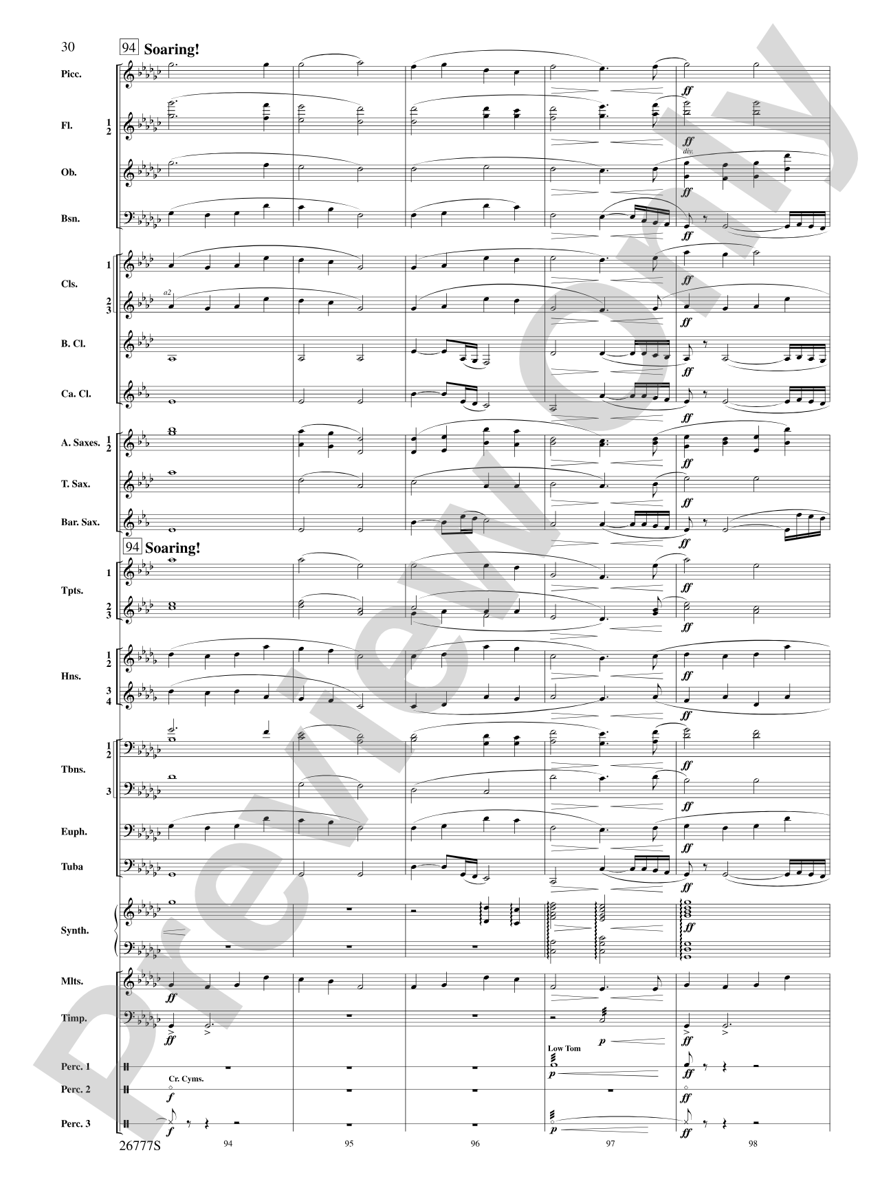 Soaring with John Williams: Concert Band Conductor Score & Parts