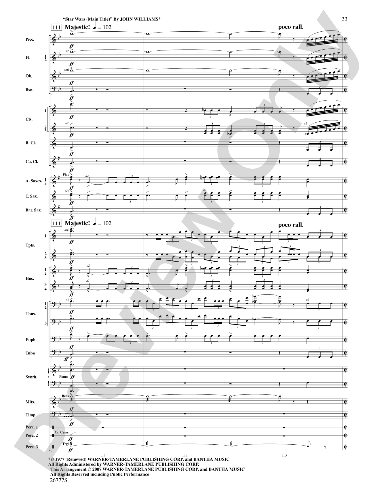 Soaring with John Williams: Concert Band Conductor Score & Parts