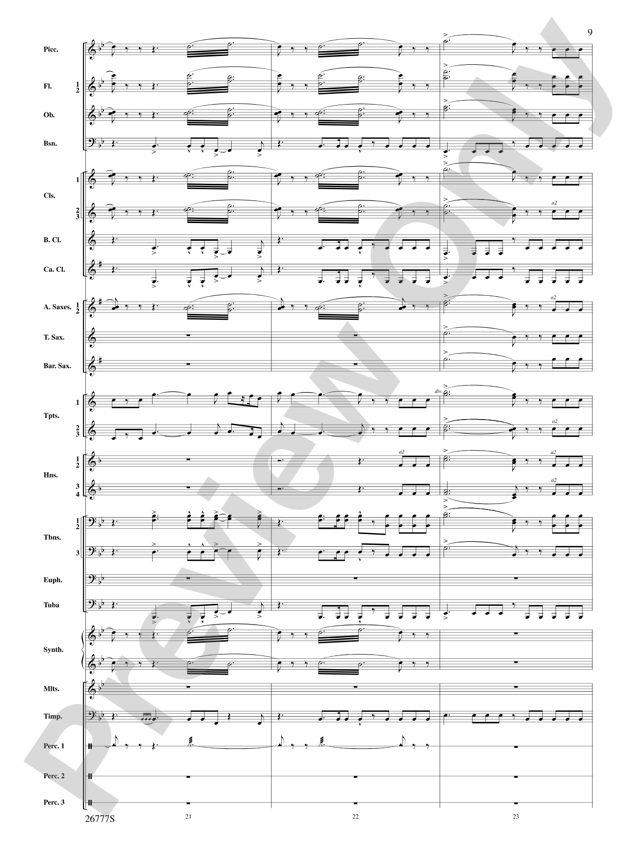 Soaring with John Williams: Concert Band Conductor Score & Parts