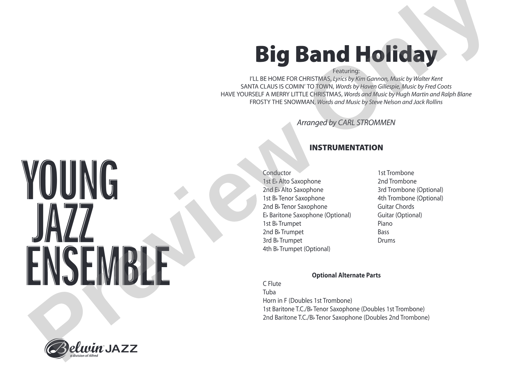 Big Band Holiday: Jazz Ensemble Conductor Score & Parts