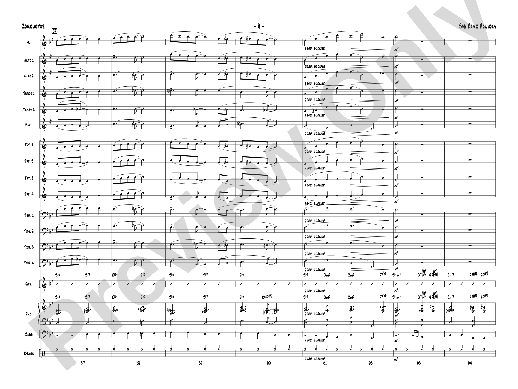 Big Band Holiday: Jazz Ensemble Conductor Score & Parts