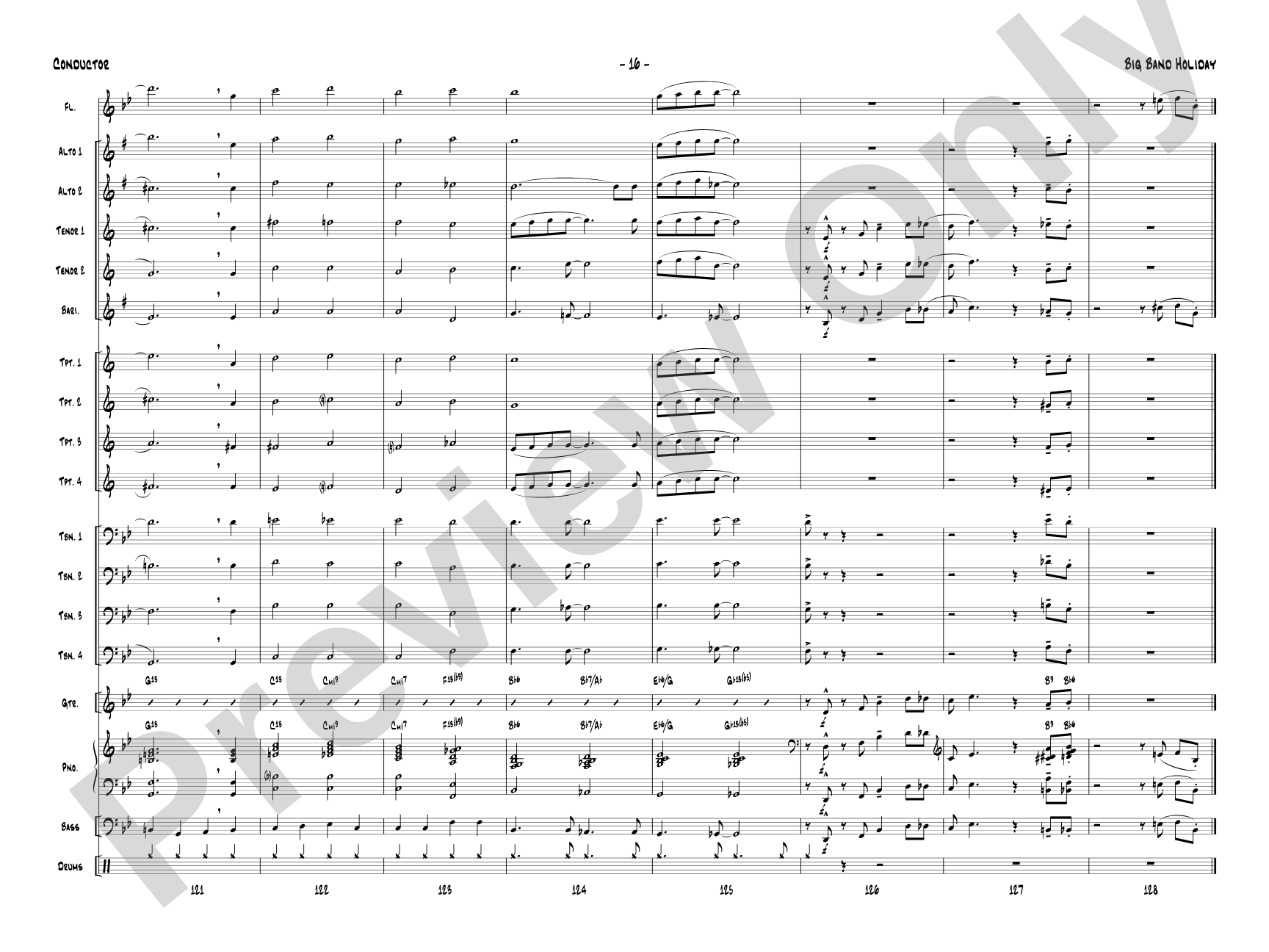 Big Band Holiday: Jazz Ensemble Conductor Score & Parts