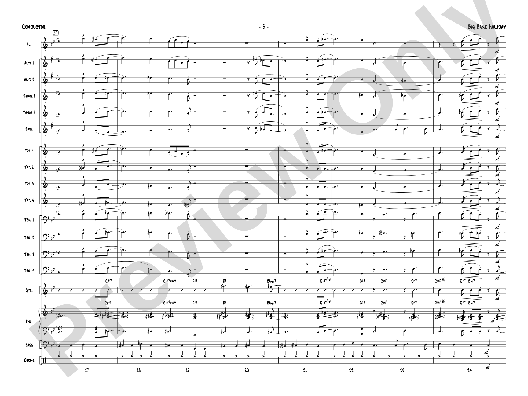 Big Band Holiday: Jazz Ensemble Conductor Score & Parts