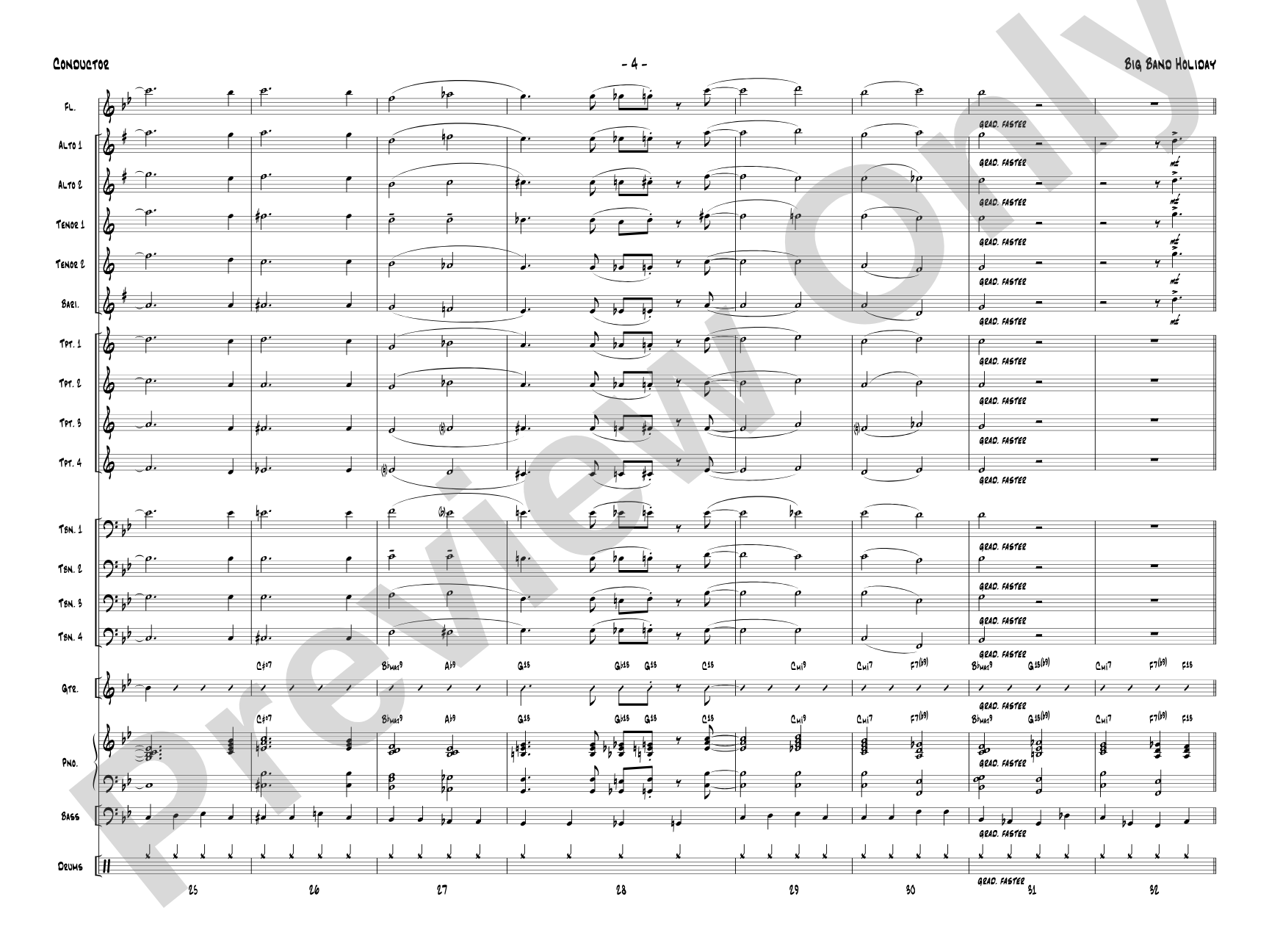 Big Band Holiday: Jazz Ensemble Conductor Score & Parts