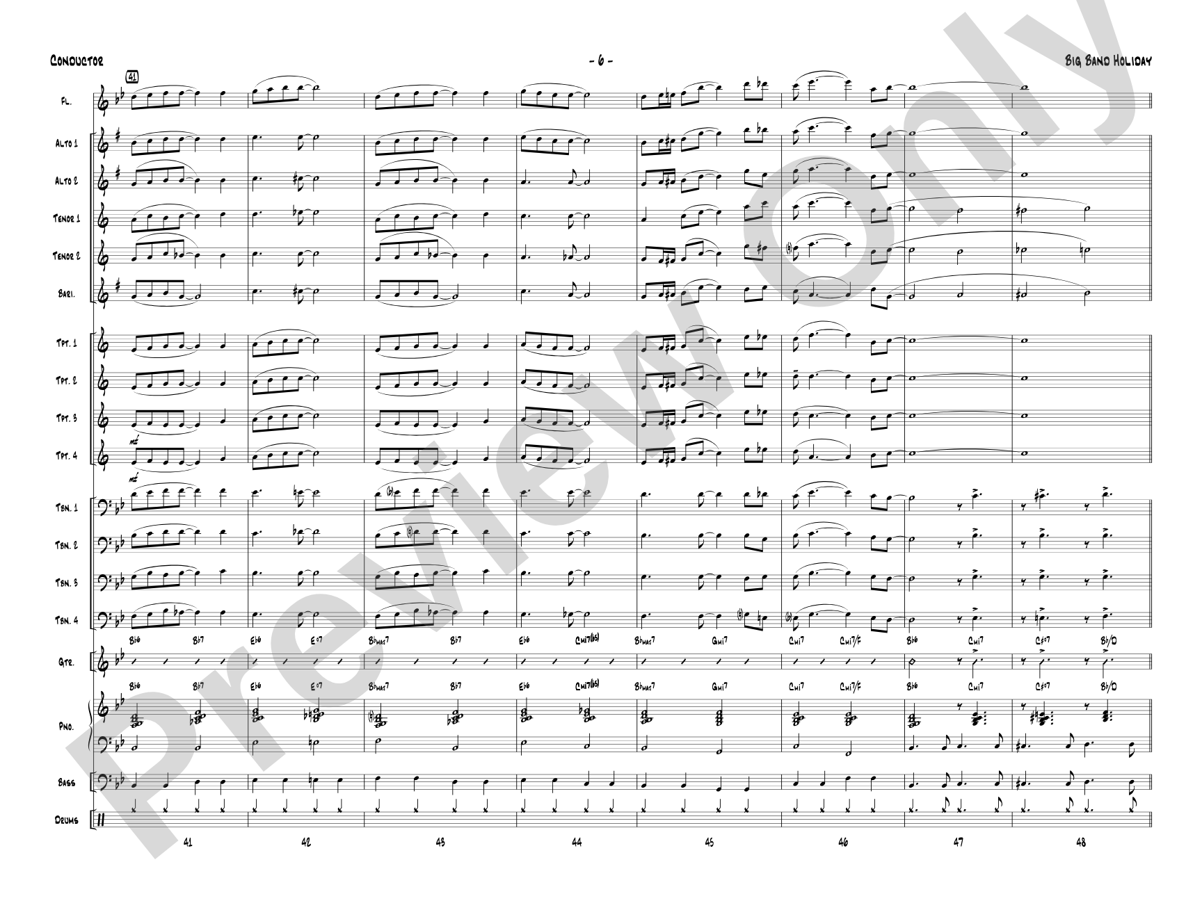 Big Band Holiday: Jazz Ensemble Conductor Score & Parts