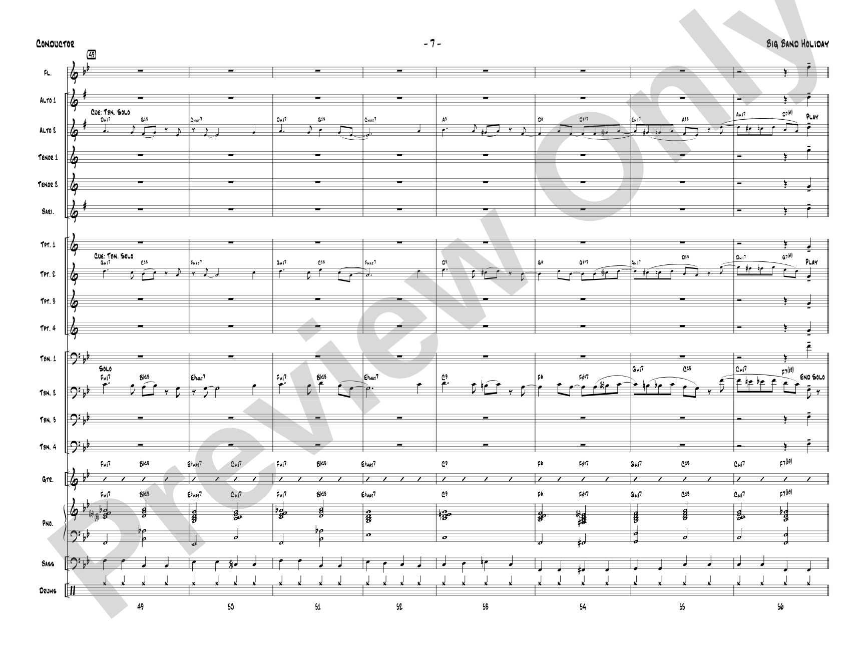 Big Band Holiday: Jazz Ensemble Conductor Score & Parts