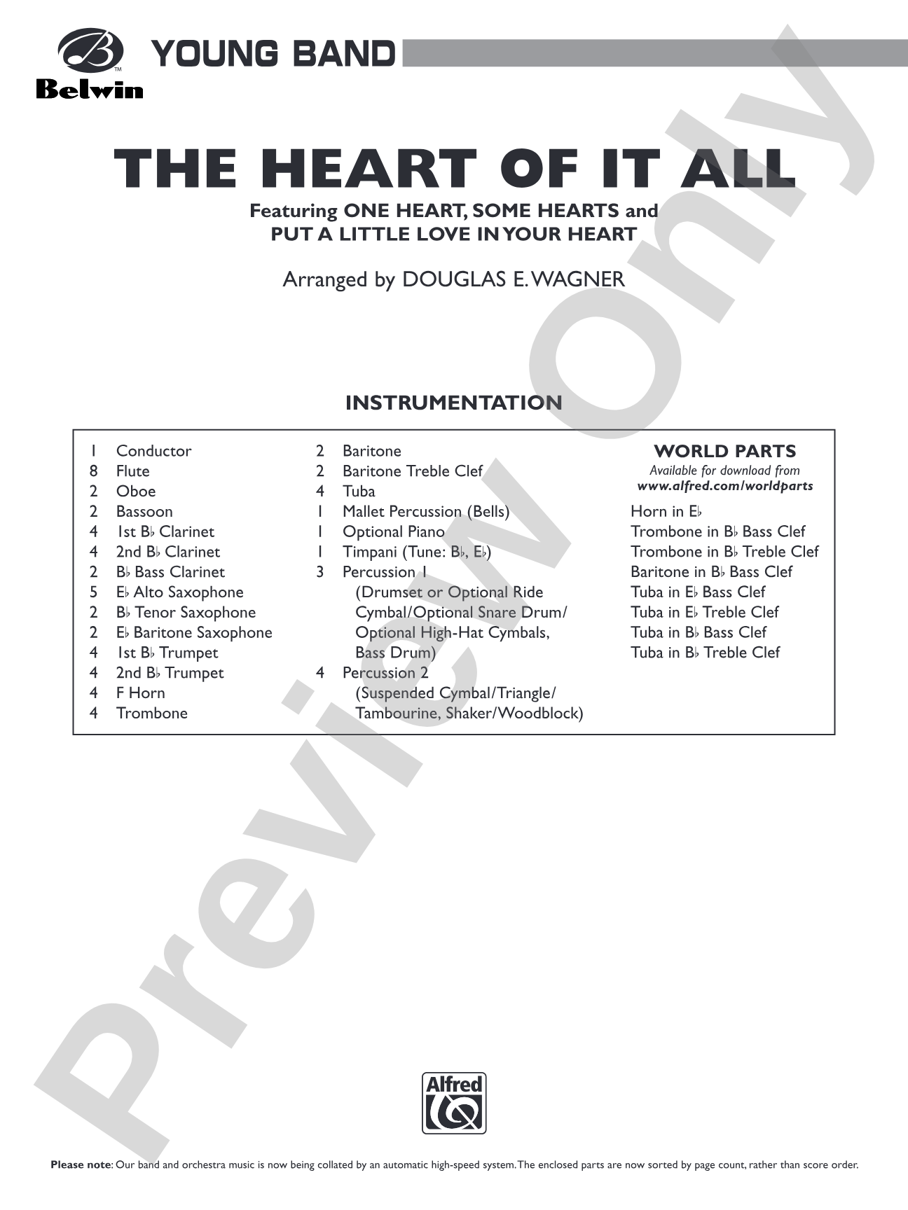 The Heart of It All: Concert Band Conductor Score & Parts
