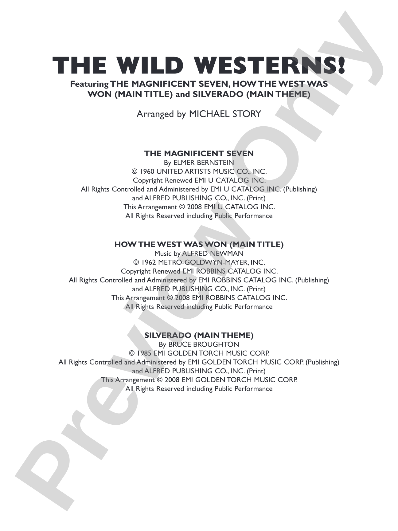 The Wild Westerns!: Concert Band Conductor Score & Parts