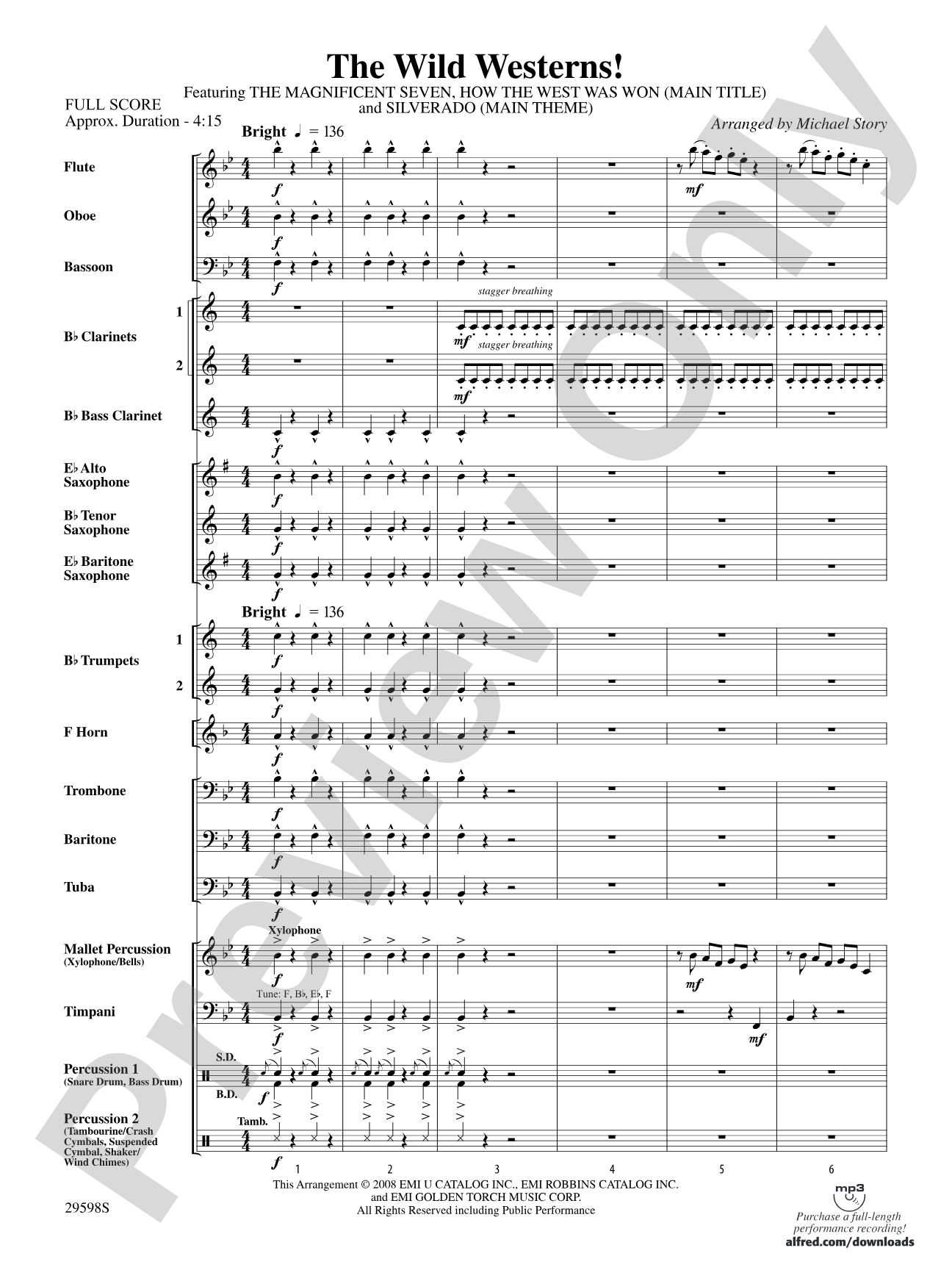 The Wild Westerns!: Concert Band Conductor Score & Parts