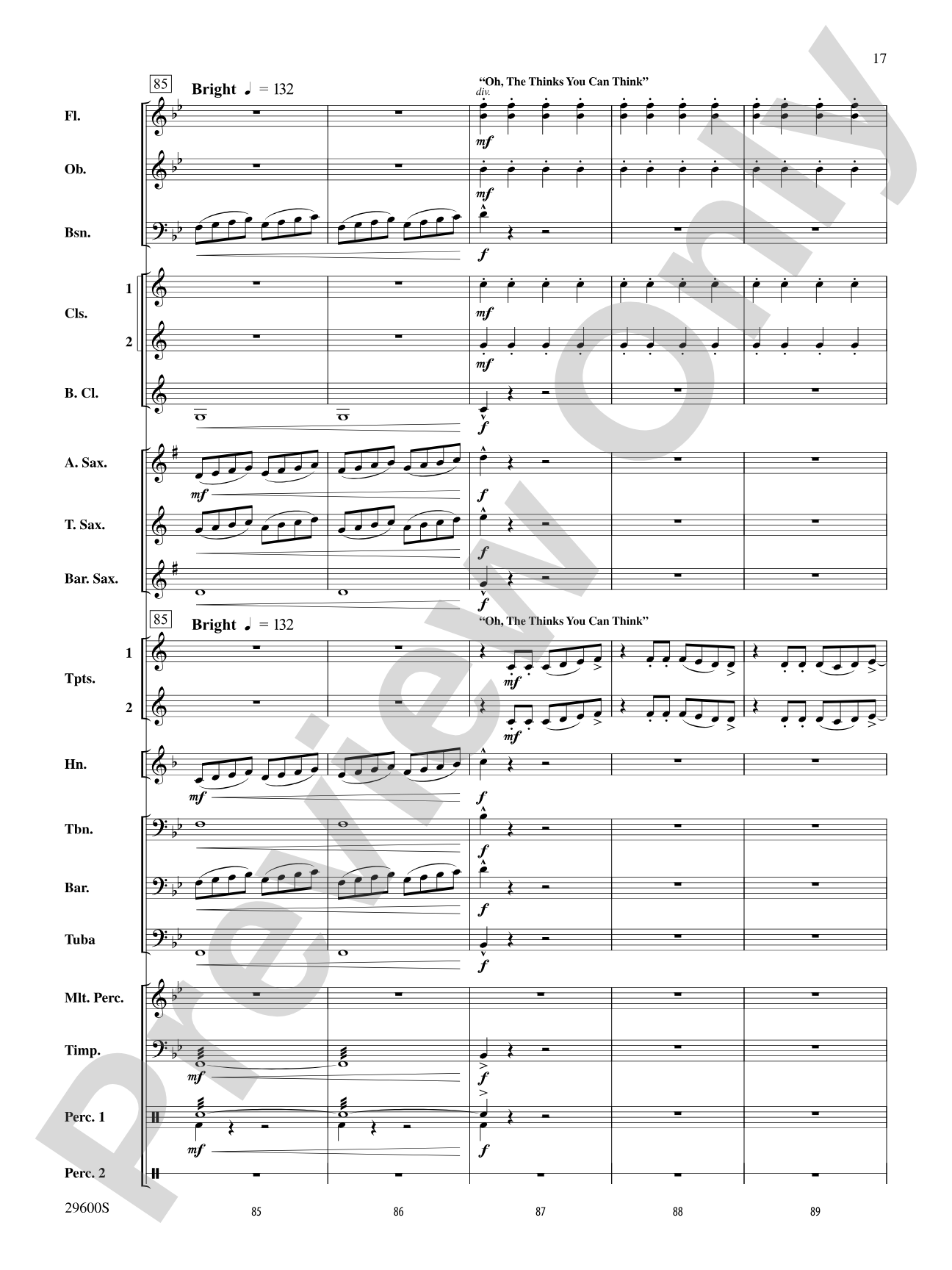 Seussical: The Musical: Concert Band Conductor Score & Parts