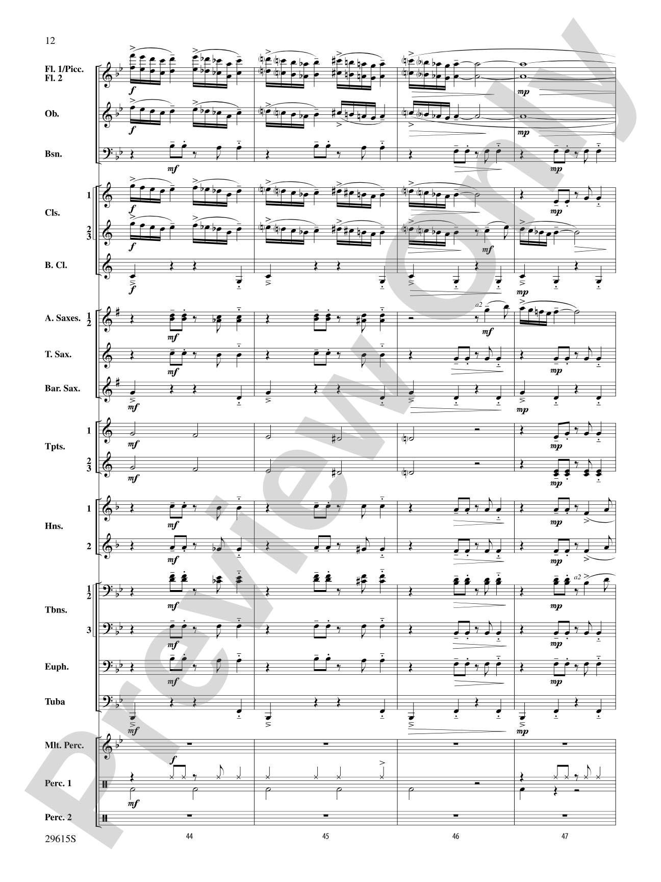 Gershwin Prelude Suite: Concert Band Conductor Score & Parts