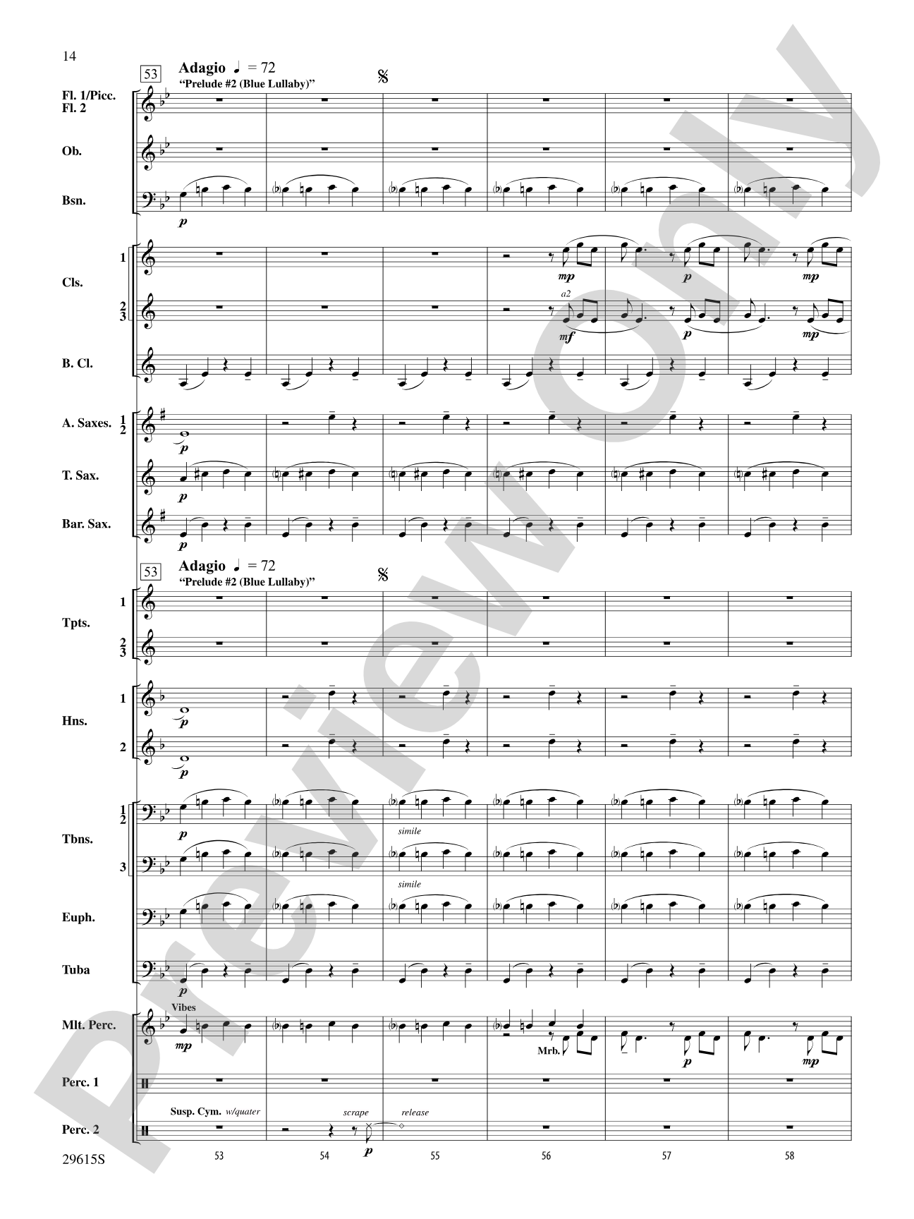 Gershwin Prelude Suite: Concert Band Conductor Score & Parts