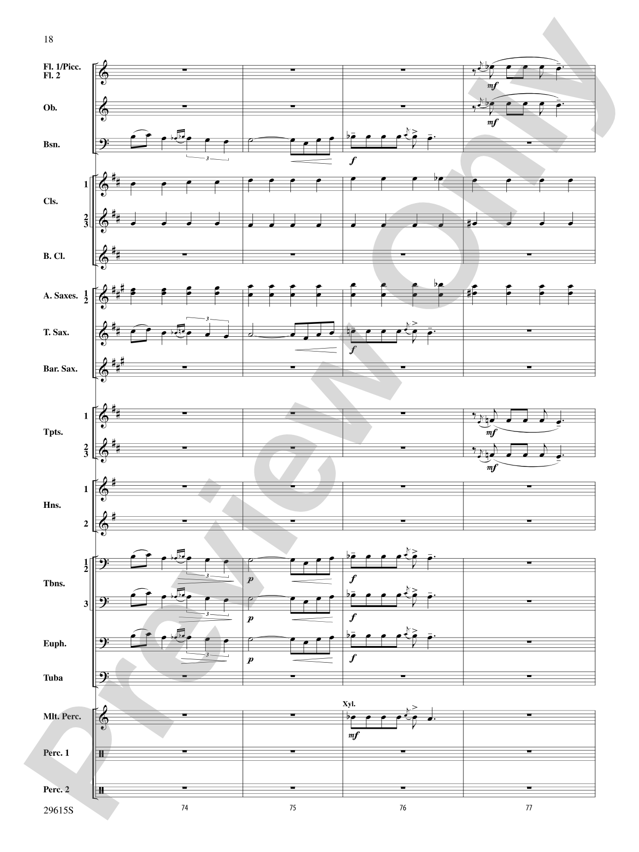 Gershwin Prelude Suite: Concert Band Conductor Score & Parts