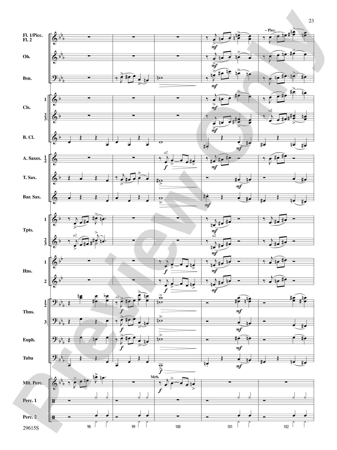 Gershwin Prelude Suite: Concert Band Conductor Score & Parts