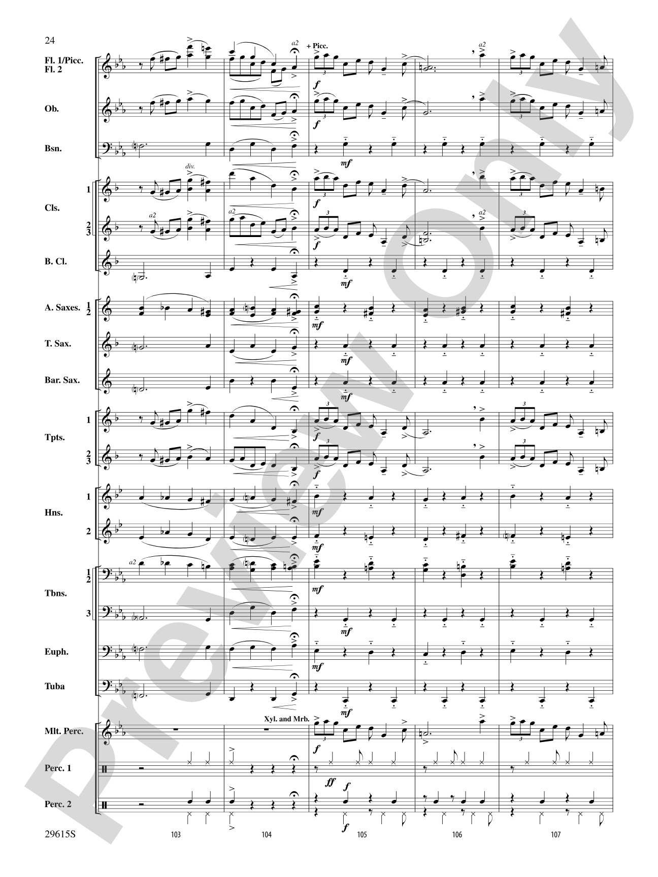 Gershwin Prelude Suite: Concert Band Conductor Score & Parts