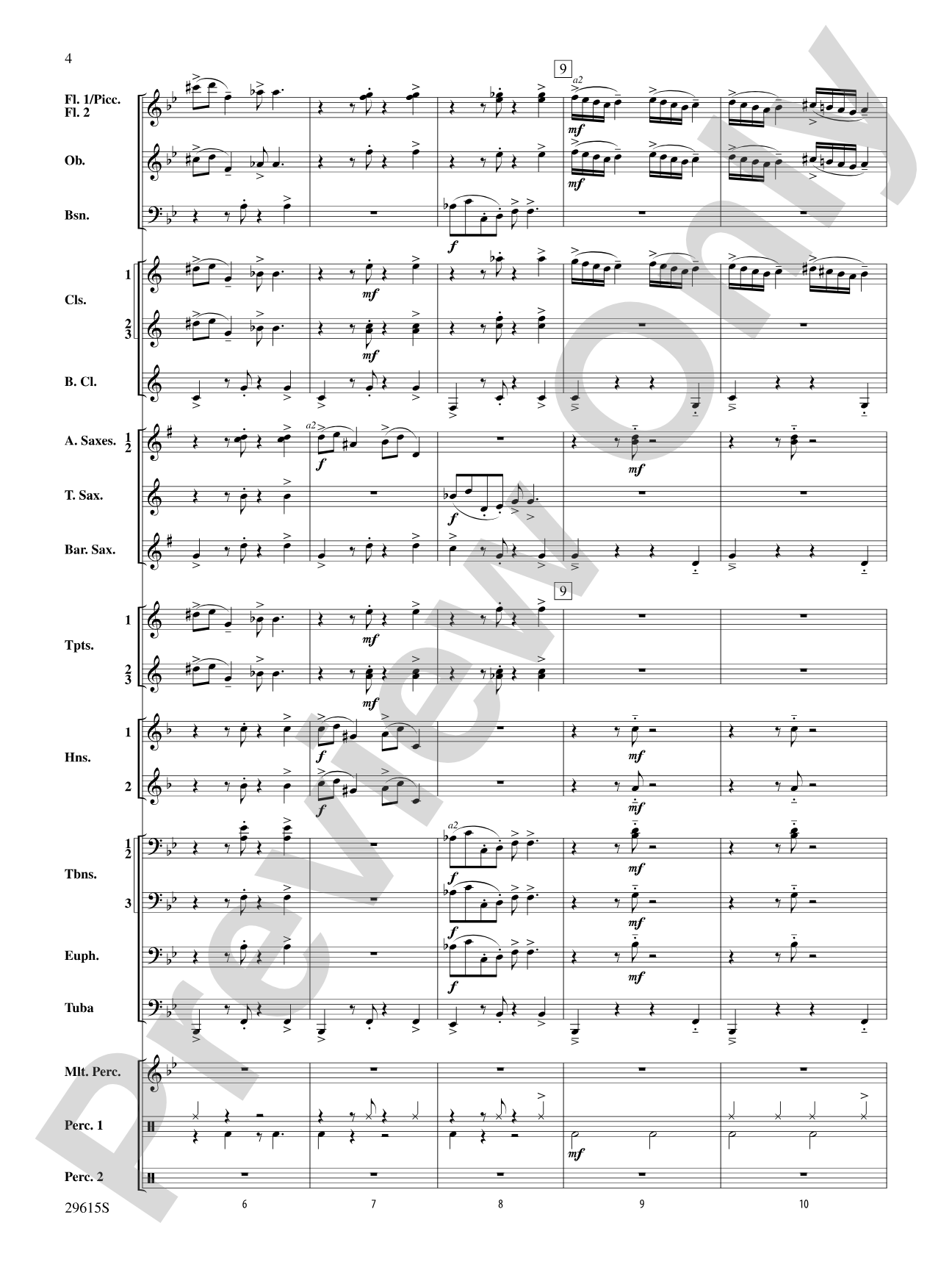 Gershwin Prelude Suite: Concert Band Conductor Score & Parts