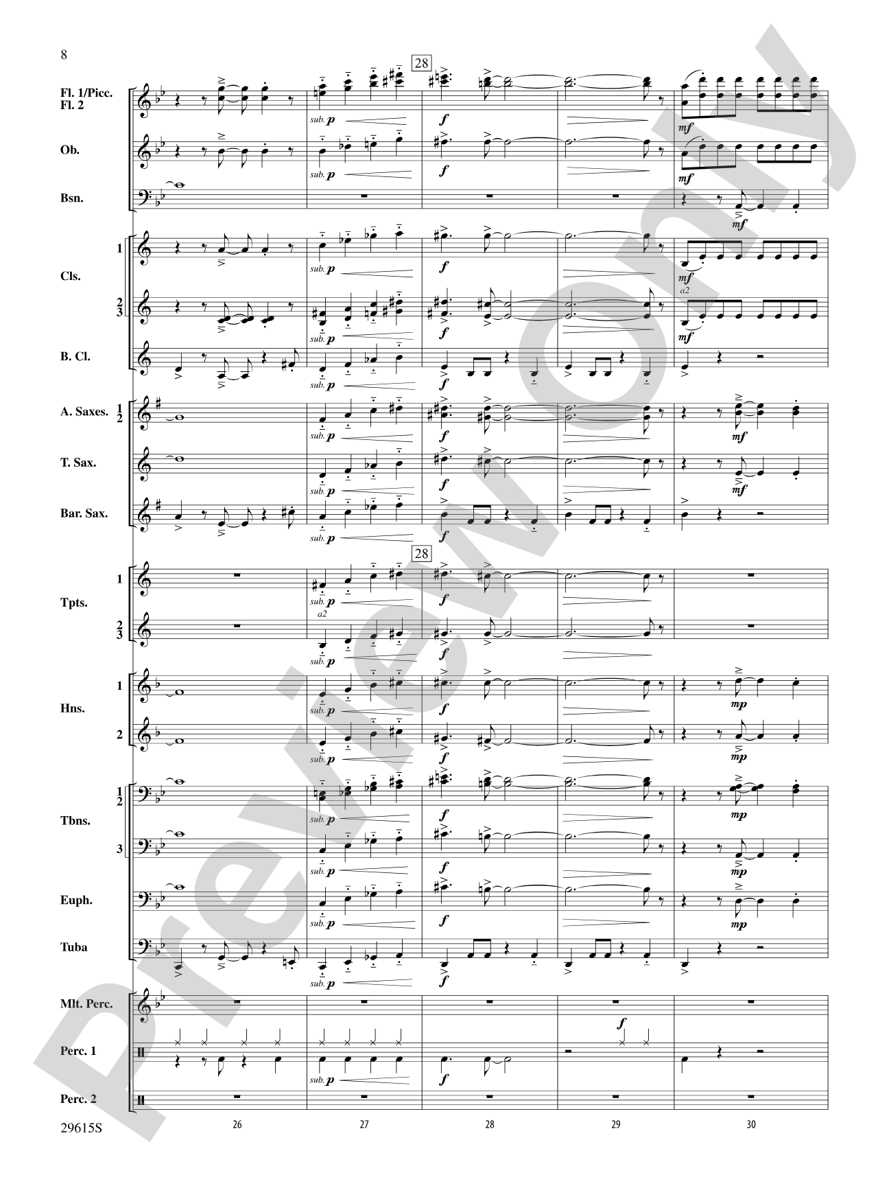 Gershwin Prelude Suite: Concert Band Conductor Score & Parts