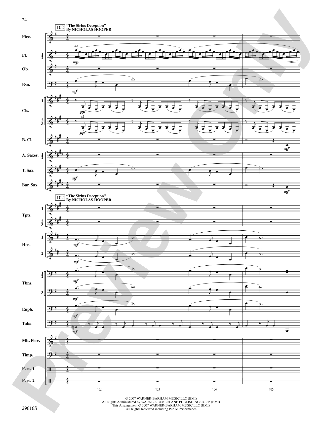 Harry Potter and the Order of the Phoenix, Suite from: Concert Band Conductor Score & Parts