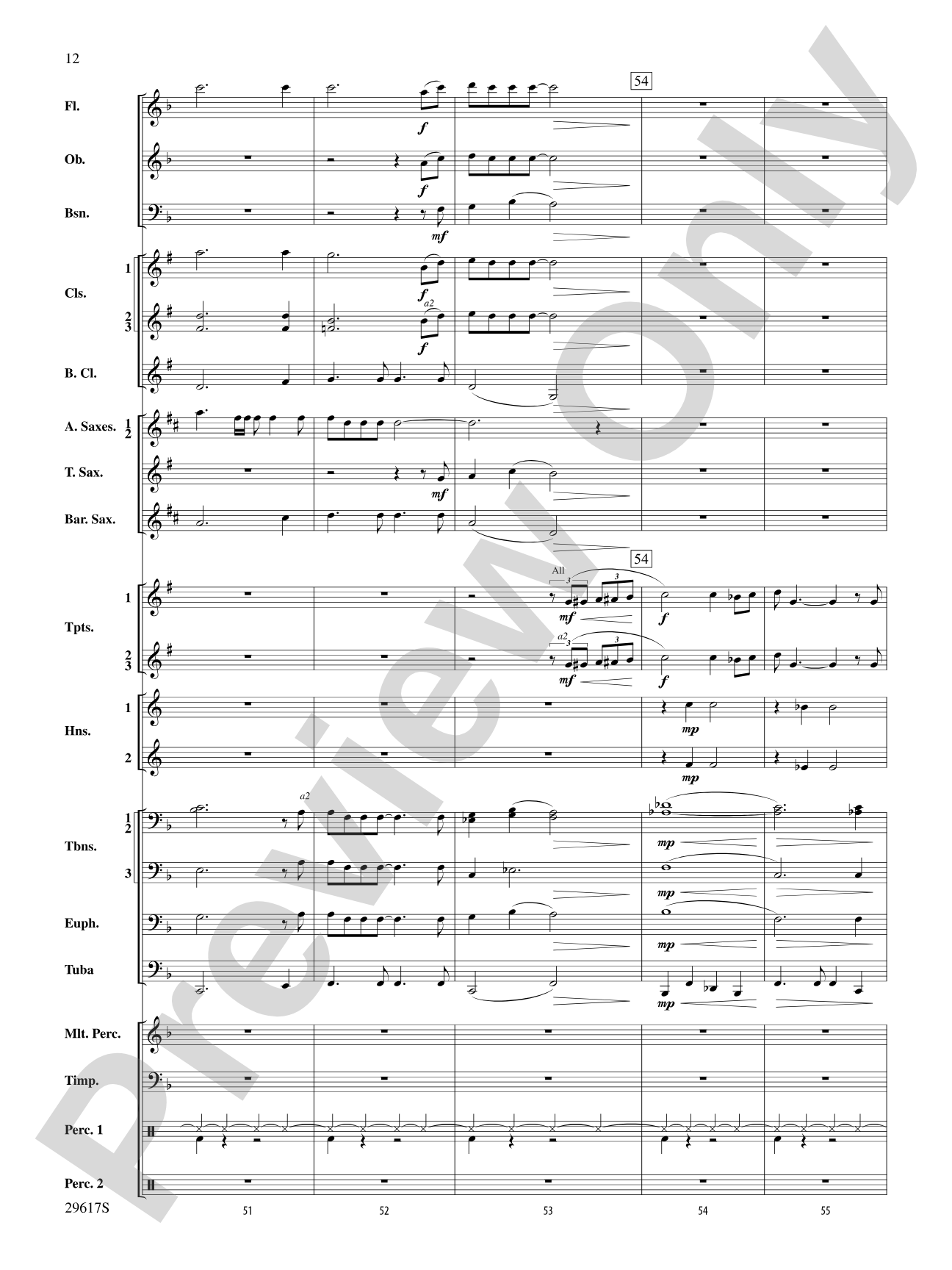 Rain: Concert Band Conductor Score & Parts