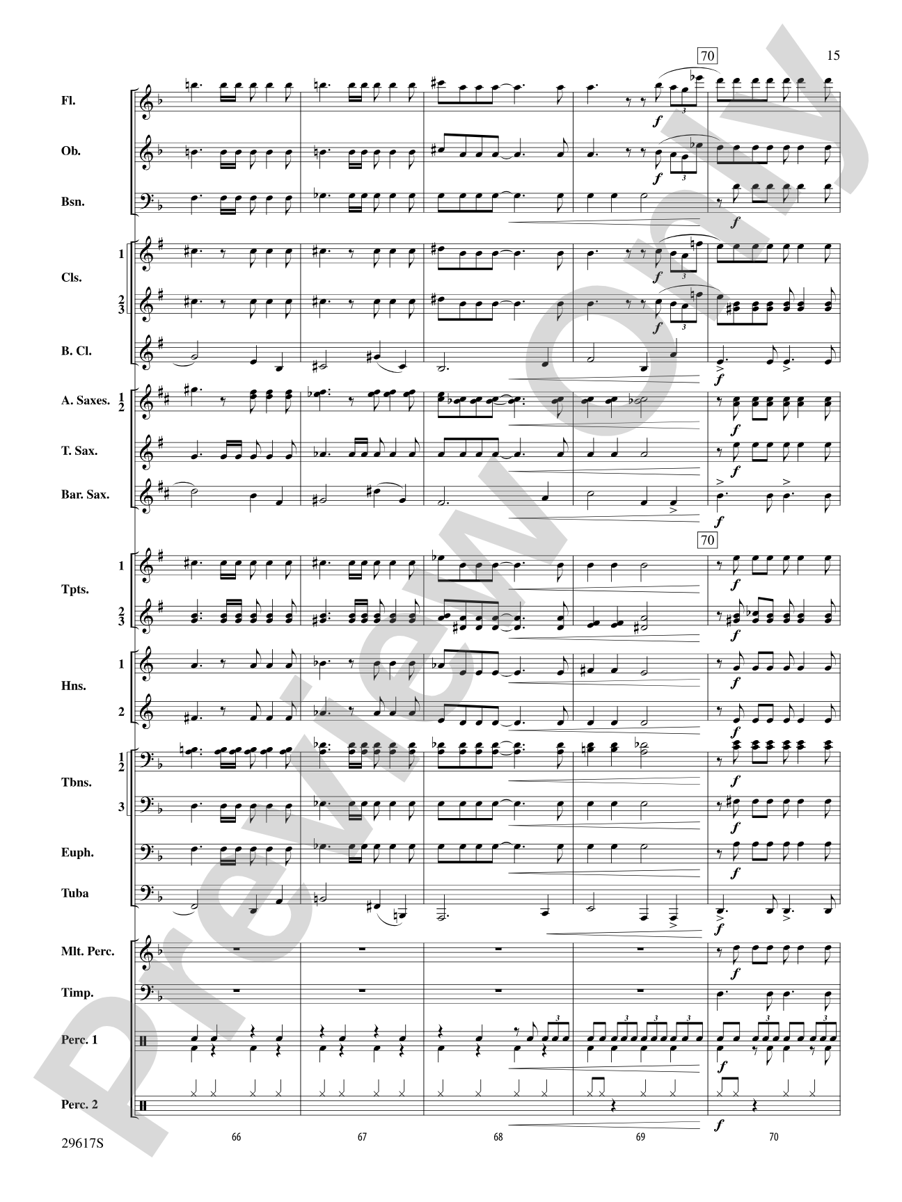 Rain: Concert Band Conductor Score & Parts