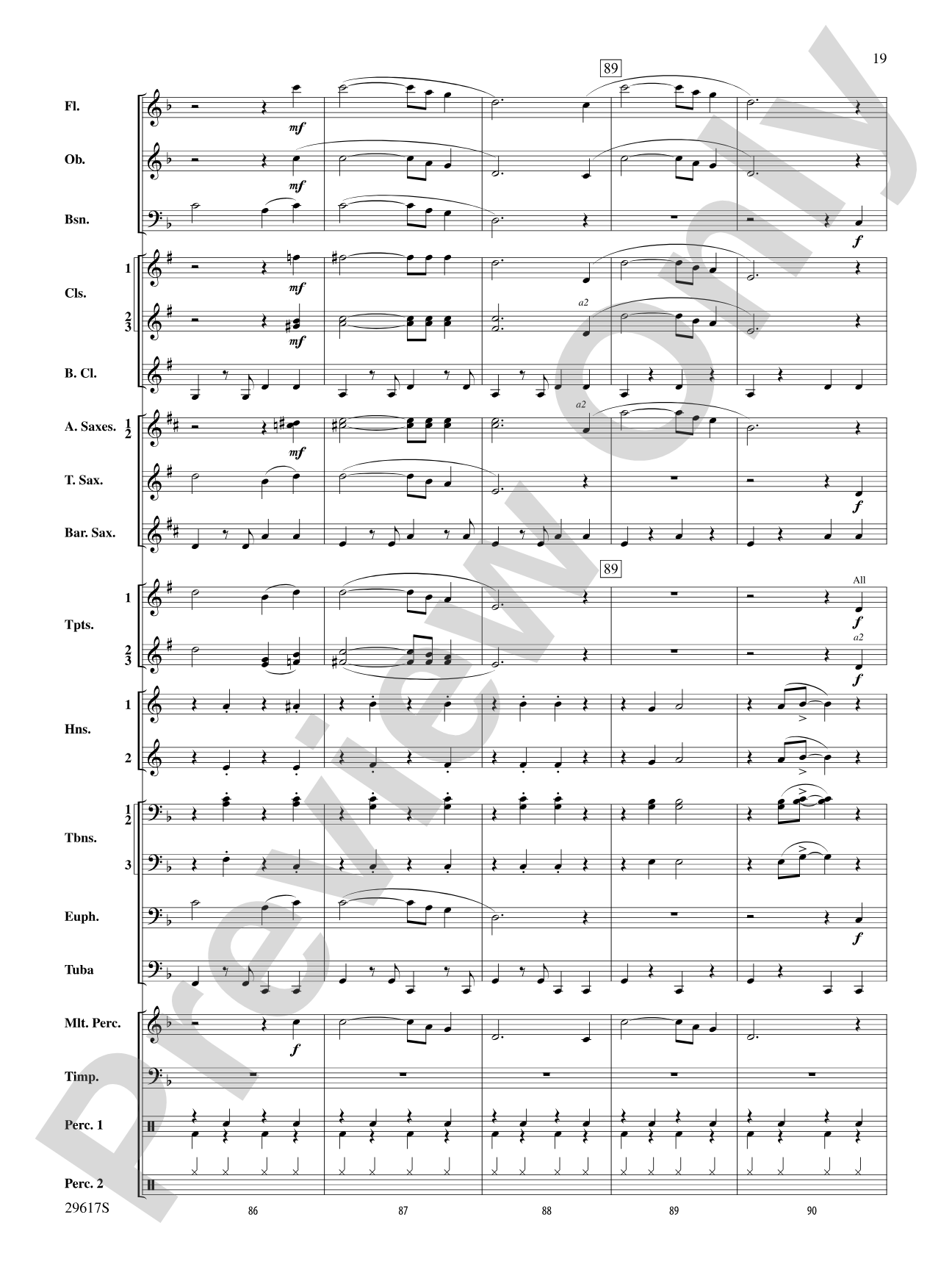 Rain: Concert Band Conductor Score & Parts