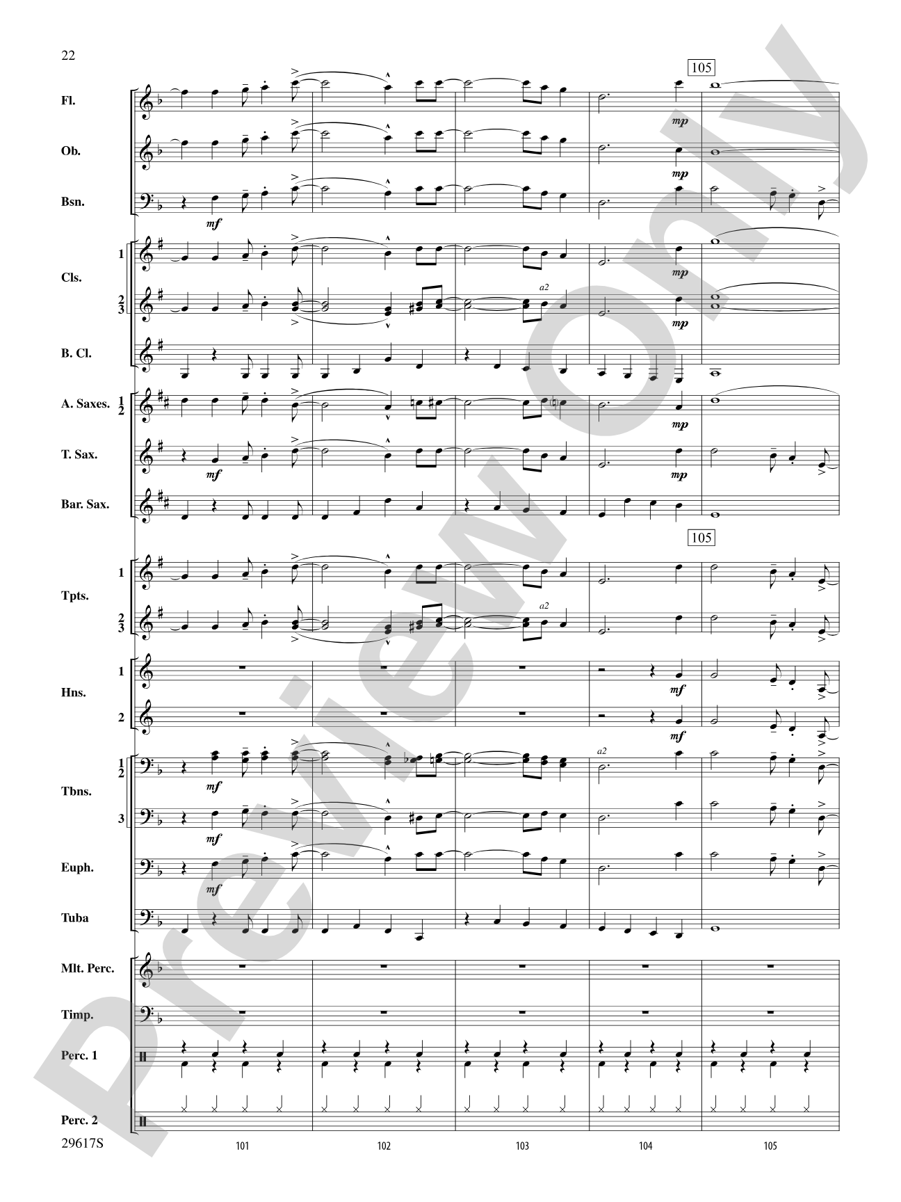 Rain: Concert Band Conductor Score & Parts