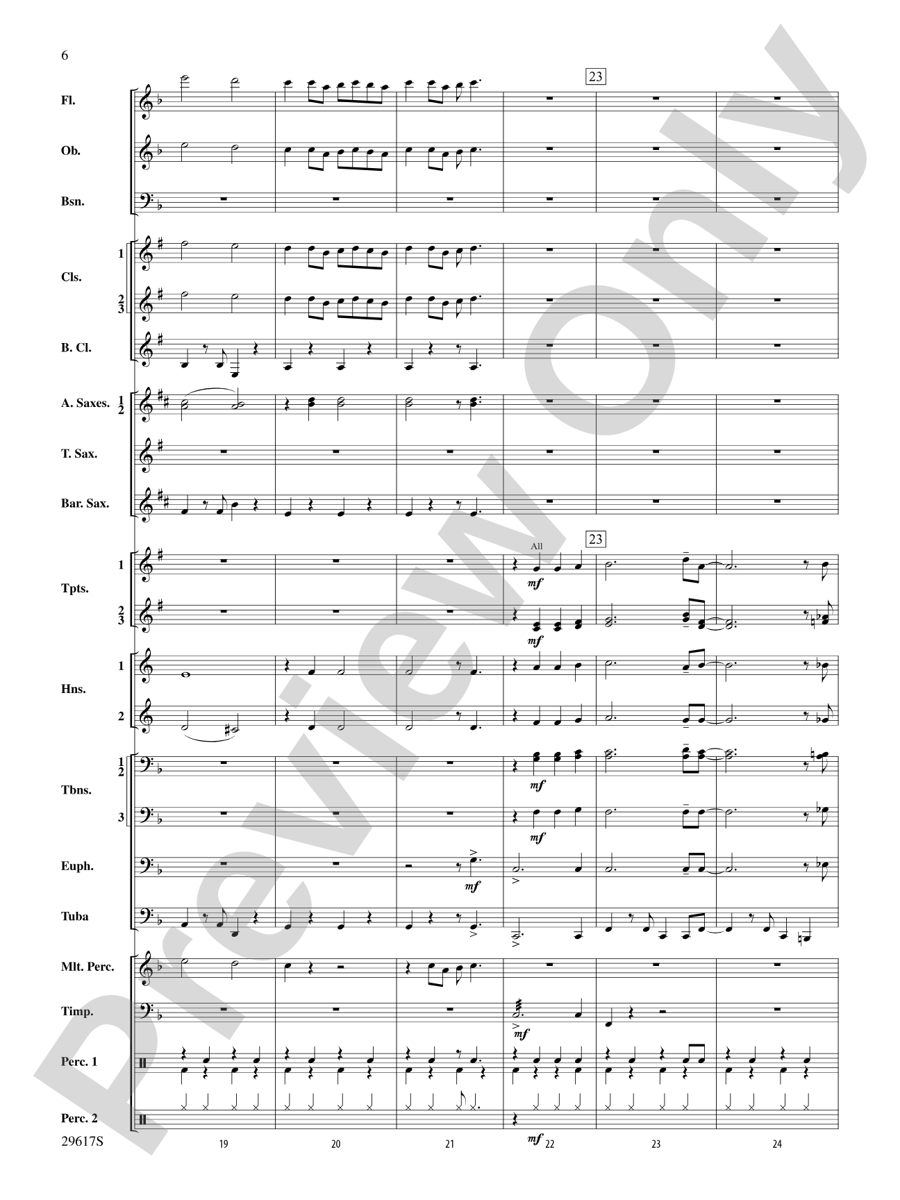 Rain: Concert Band Conductor Score & Parts