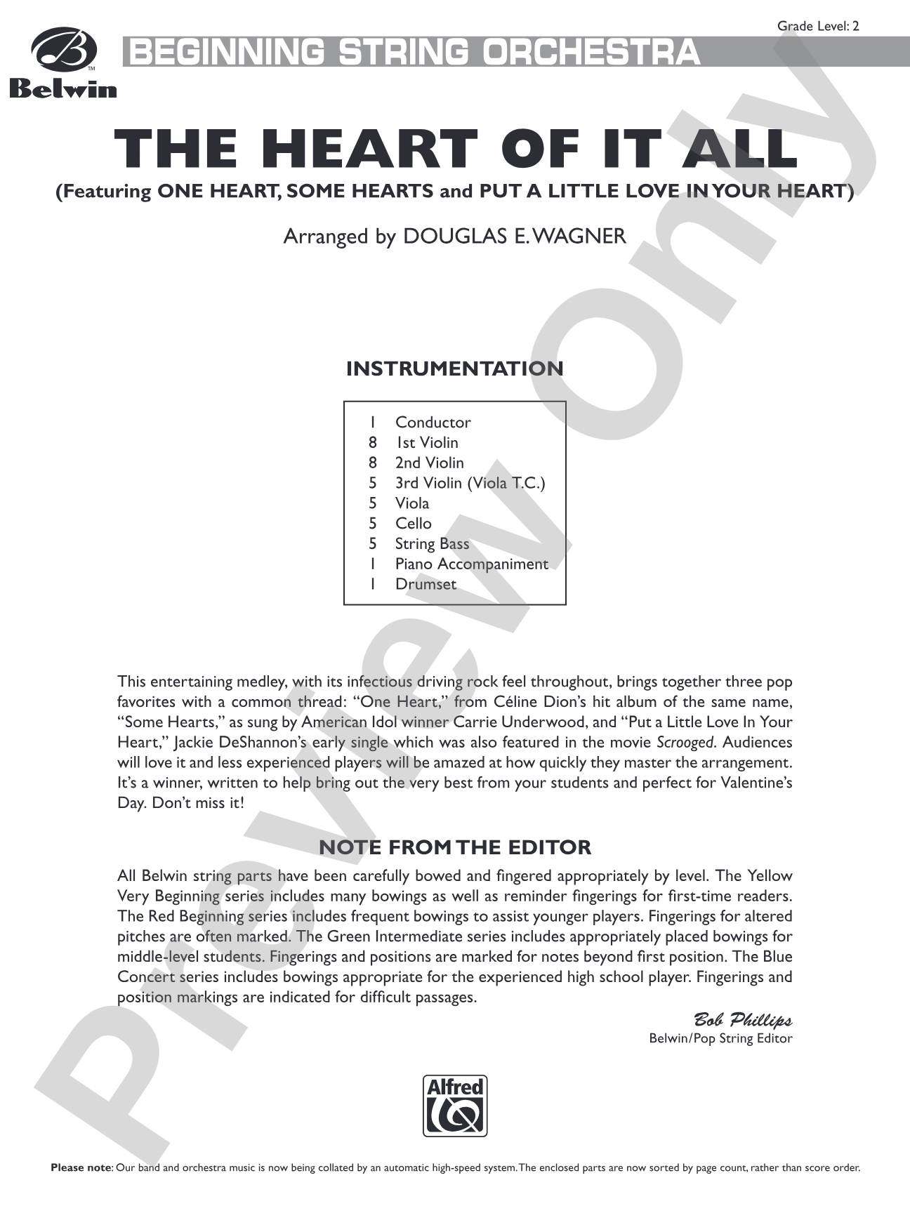 The Heart of It All: String Orchestra Conductor Score & Parts
