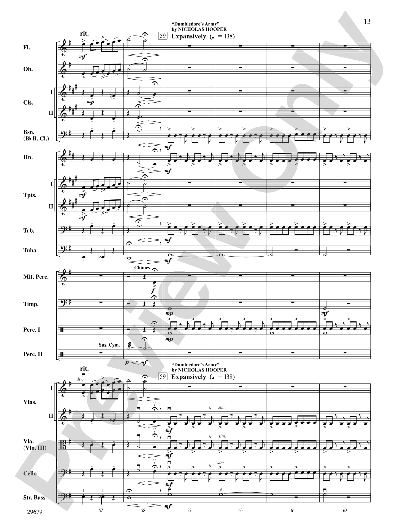 Harry Potter and the Order of the Phoenix, Selections from: Full Orchestra Conductor Score & Parts