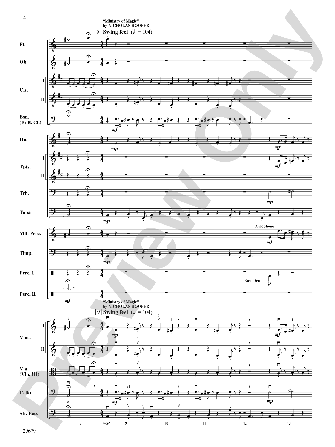 Harry Potter and the Order of the Phoenix, Selections from: Full Orchestra Conductor Score & Parts