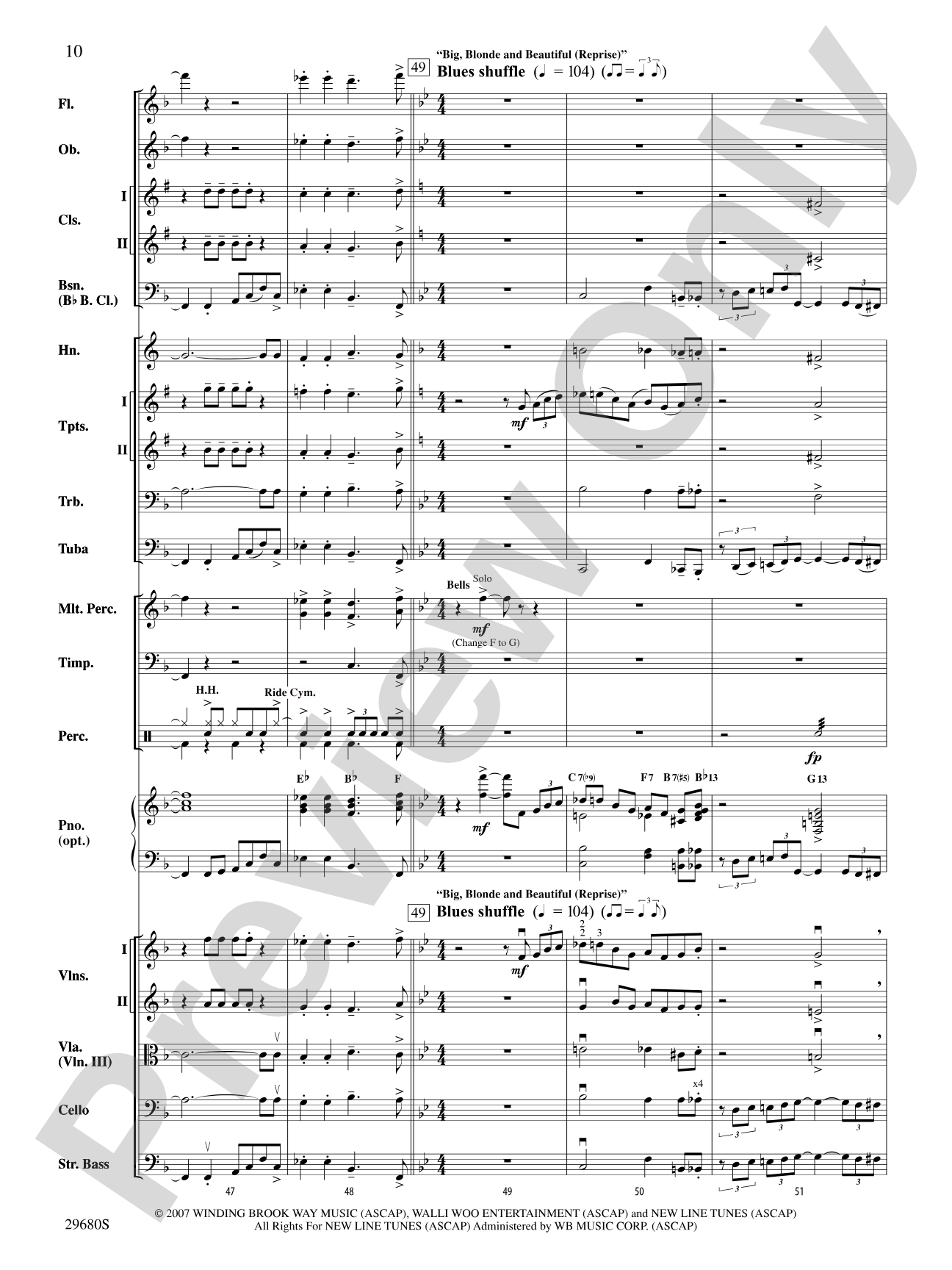Hairspray, Selections from: Full Orchestra Conductor Score & Parts