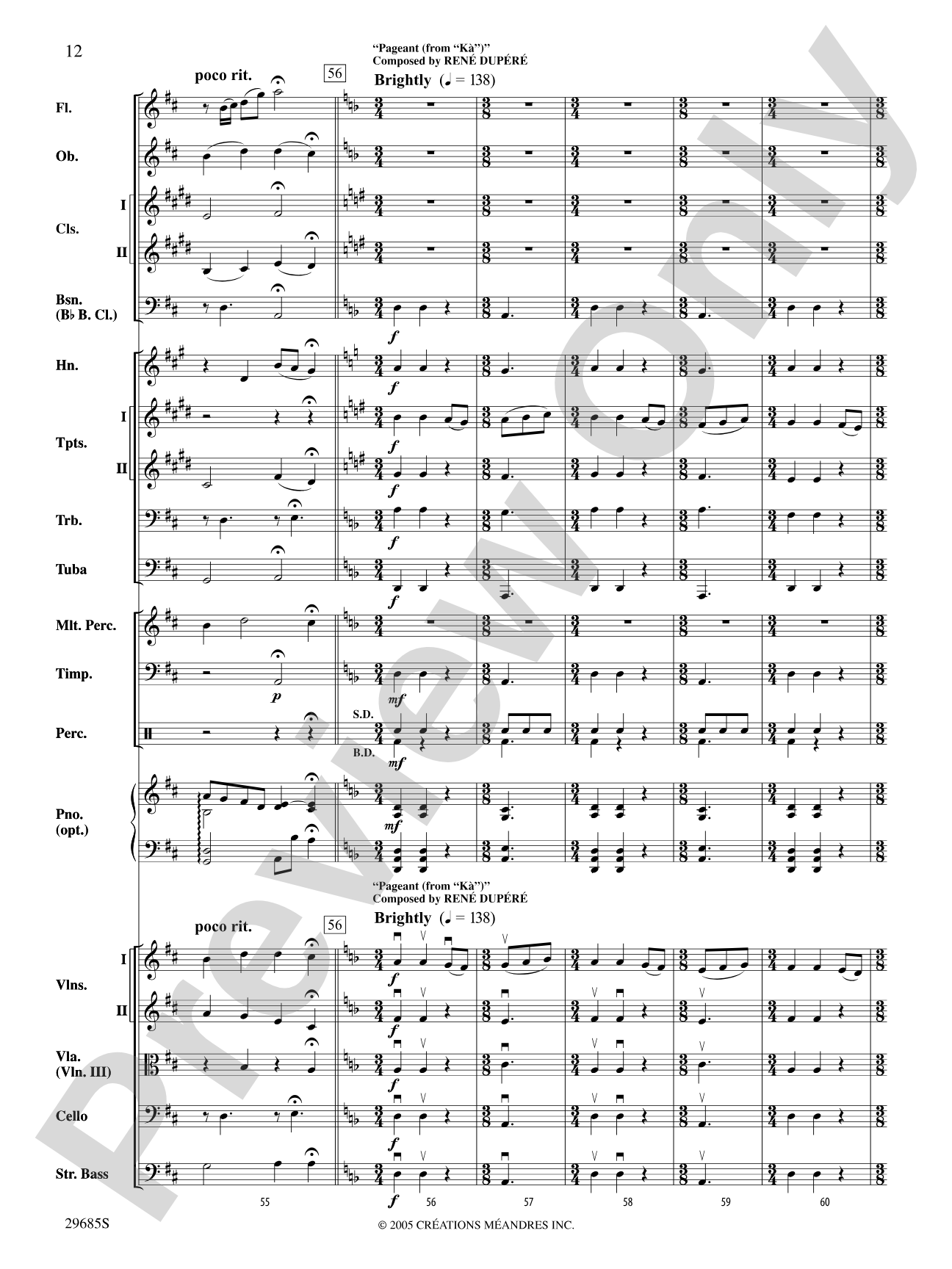 Cirque du Soleil Celebration: Full Orchestra Conductor Score & Parts