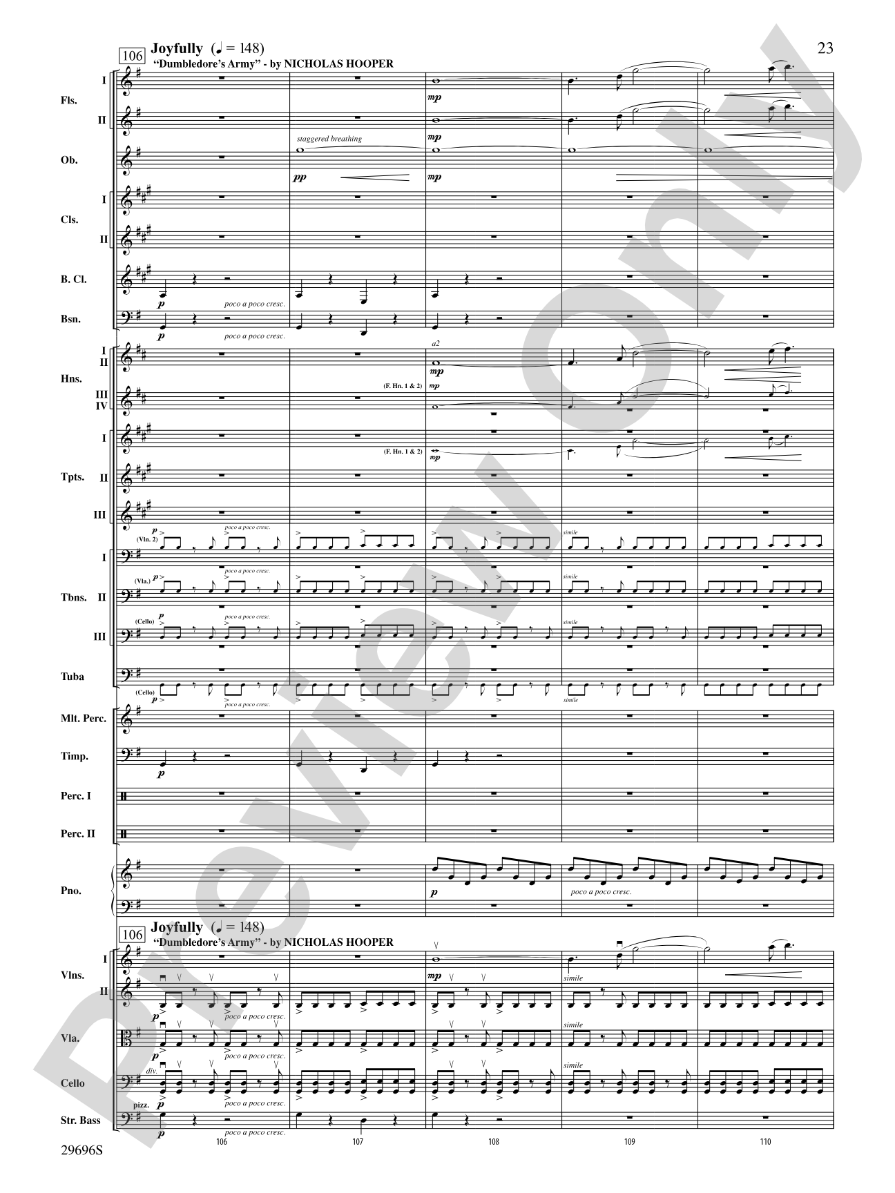 Harry Potter and the Order of the Phoenix, Concert Suite from: Full Orchestra Conductor Score & Parts
