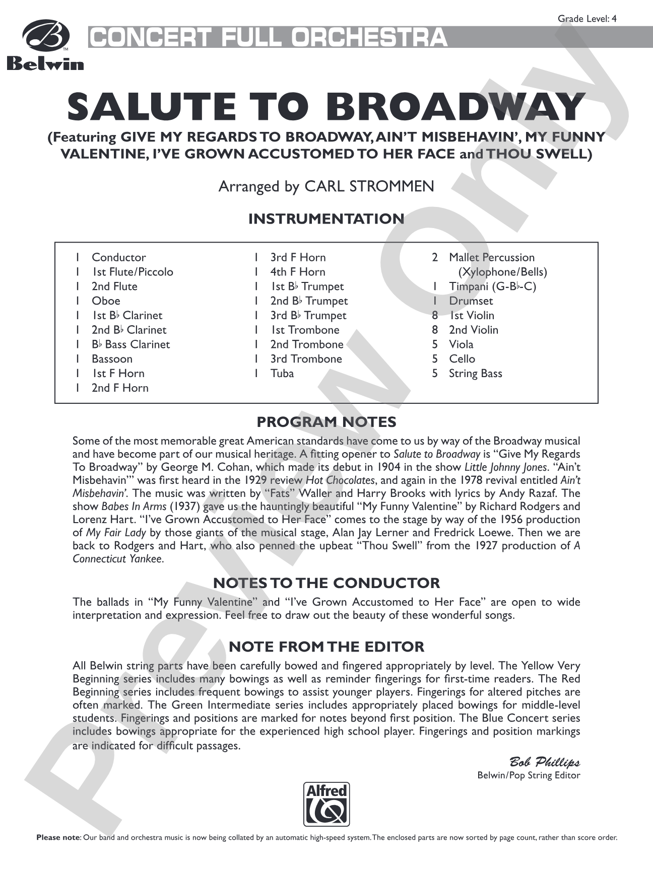 Salute to Broadway: Score