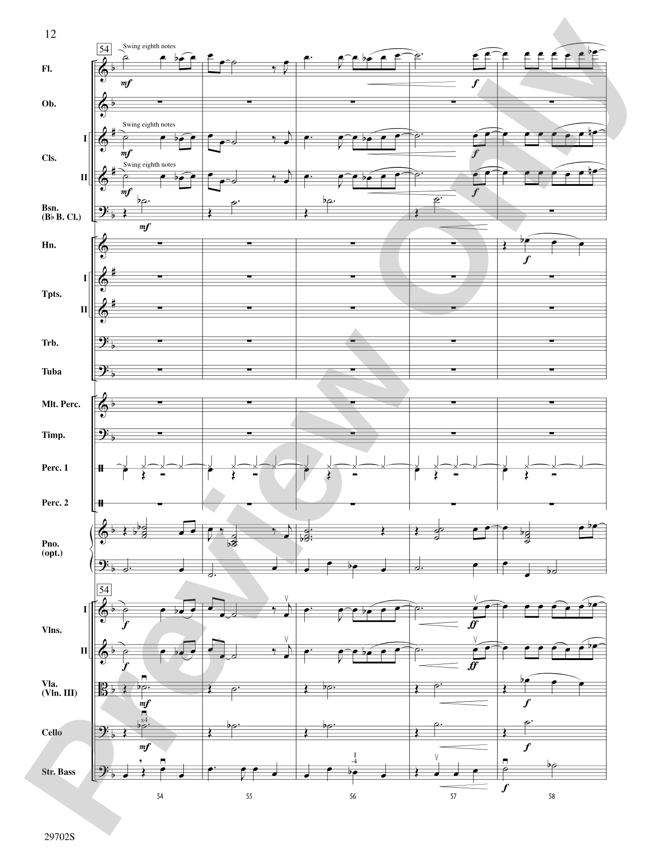Rain: Full Orchestra Conductor Score & Parts