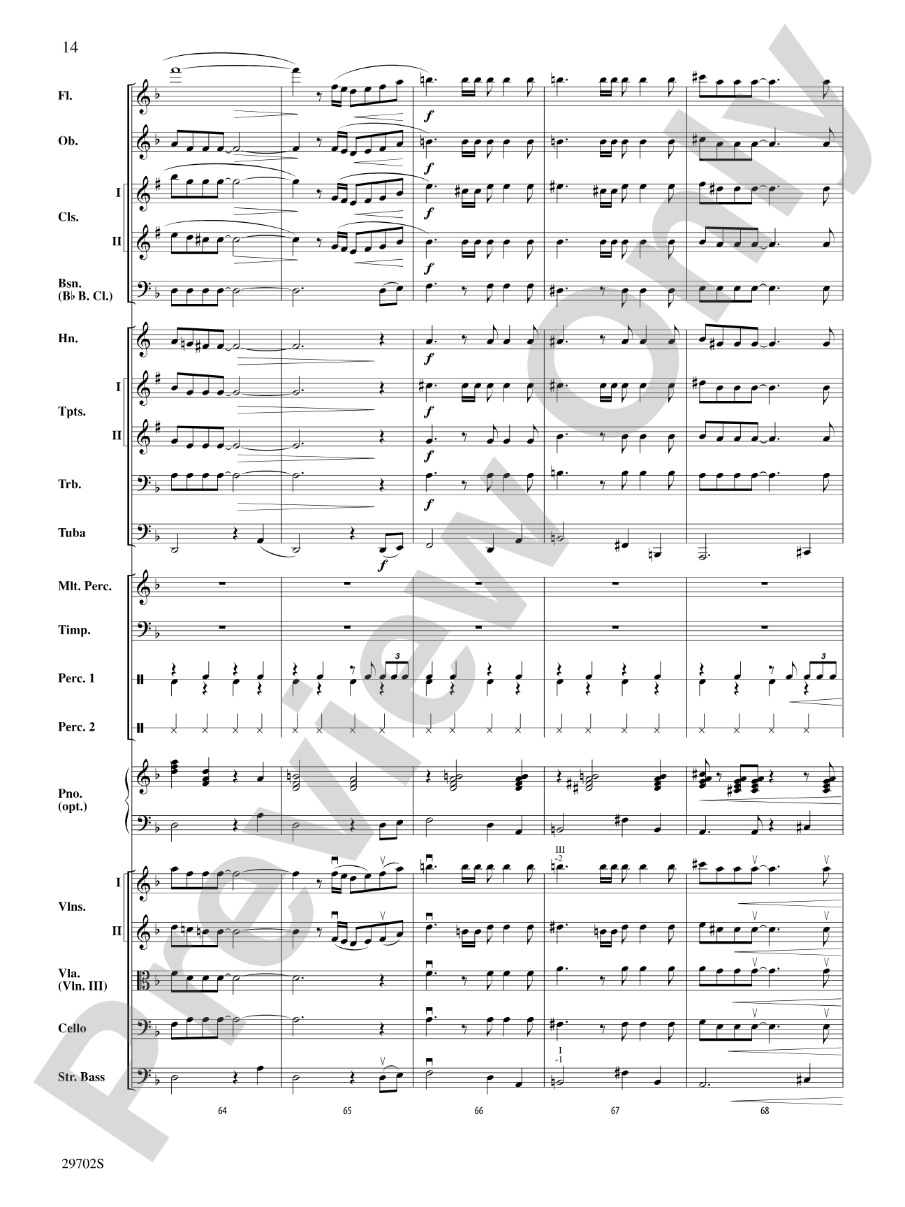 Rain: Full Orchestra Conductor Score & Parts