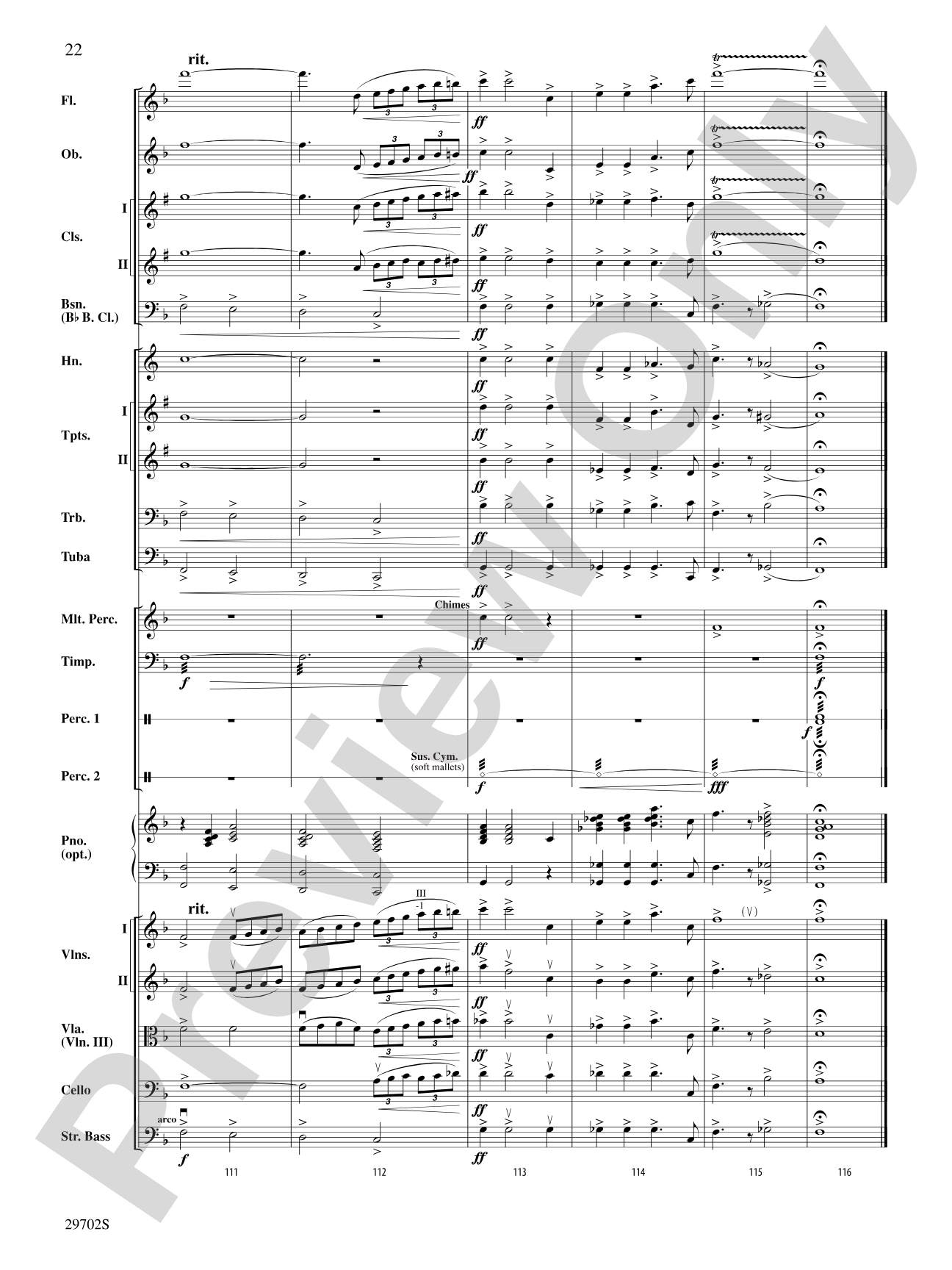 Rain: Full Orchestra Conductor Score & Parts