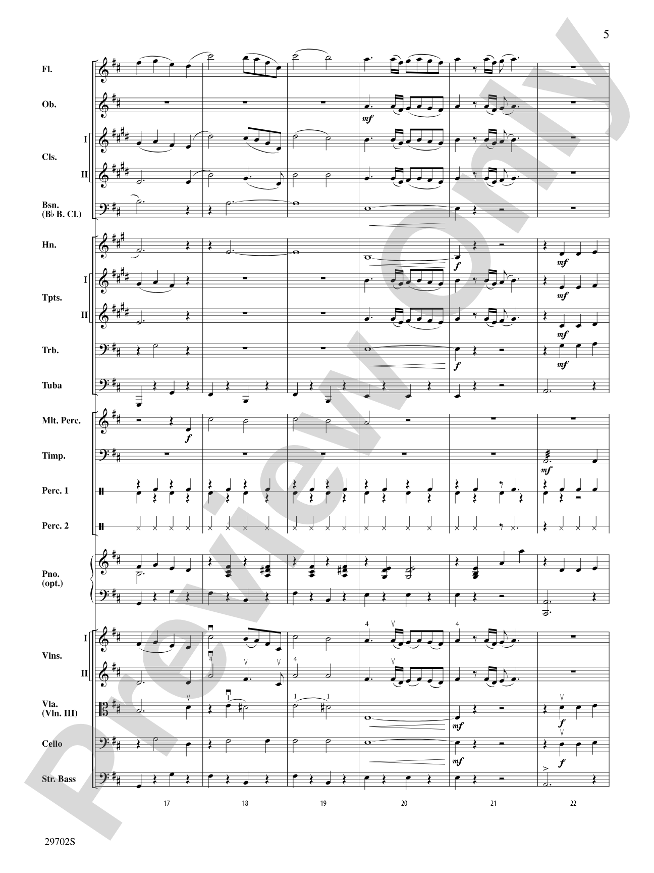 Rain: Full Orchestra Conductor Score & Parts