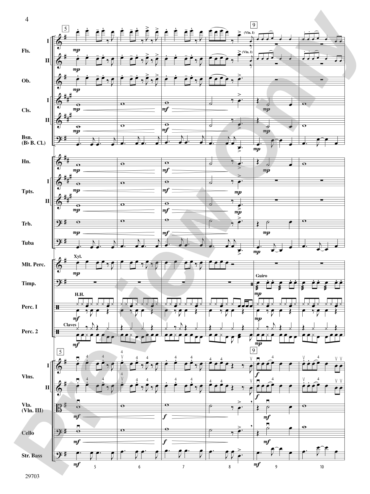 Fiesta Tropicale: Full Orchestra Conductor Score & Parts