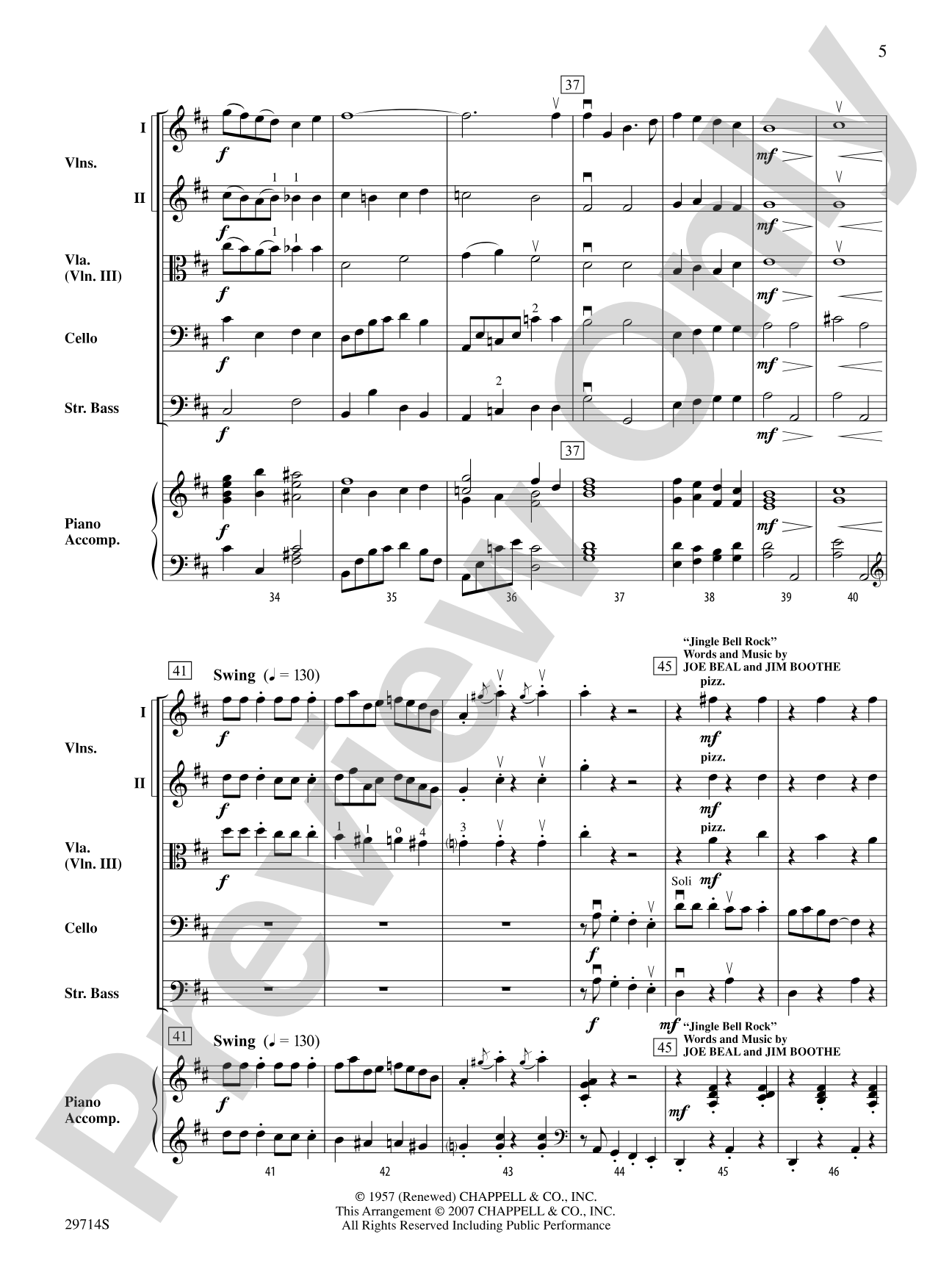Jingle Rock: String Orchestra Conductor Score & Parts