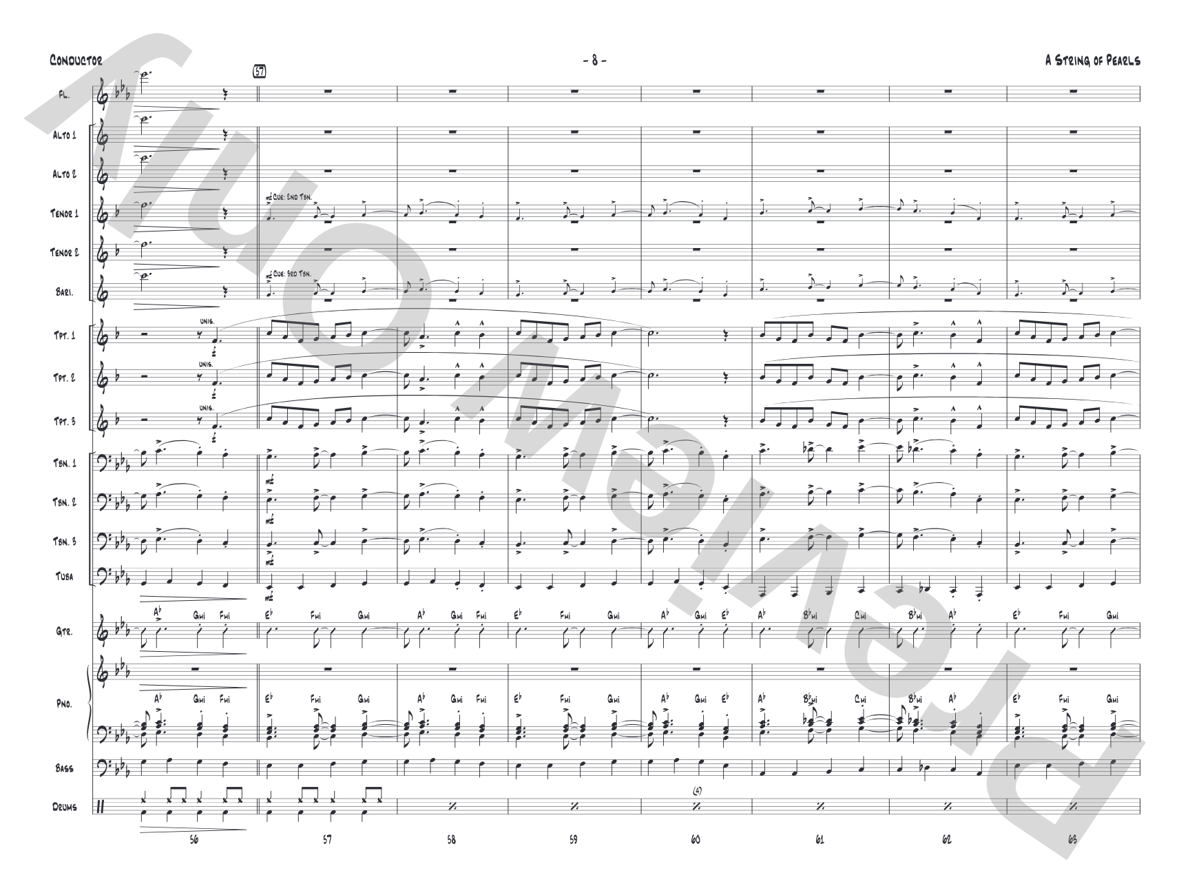 String of Pearls: Jazz Ensemble Conductor Score & Parts