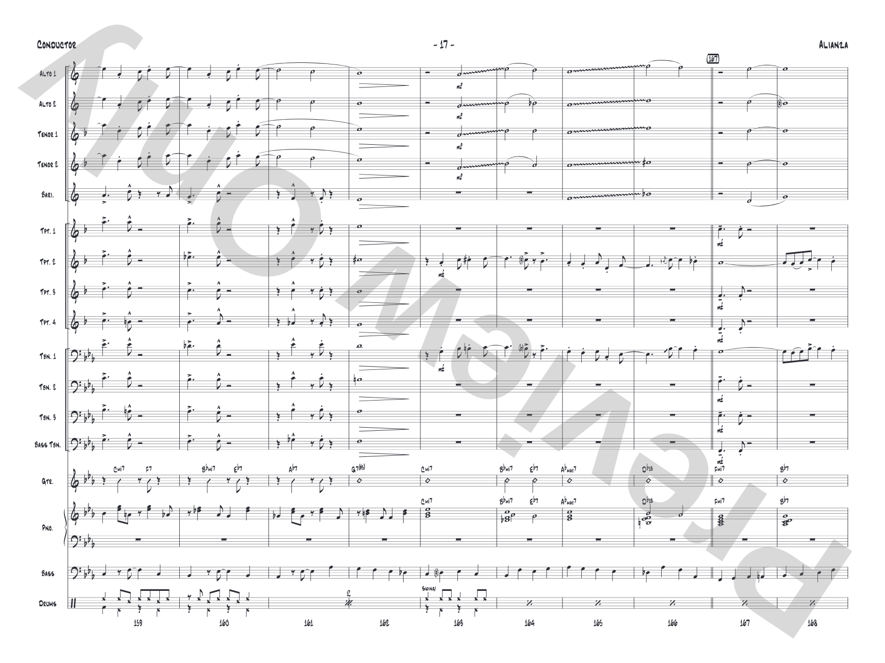 Alianza: Jazz Ensemble Conductor Score & Parts