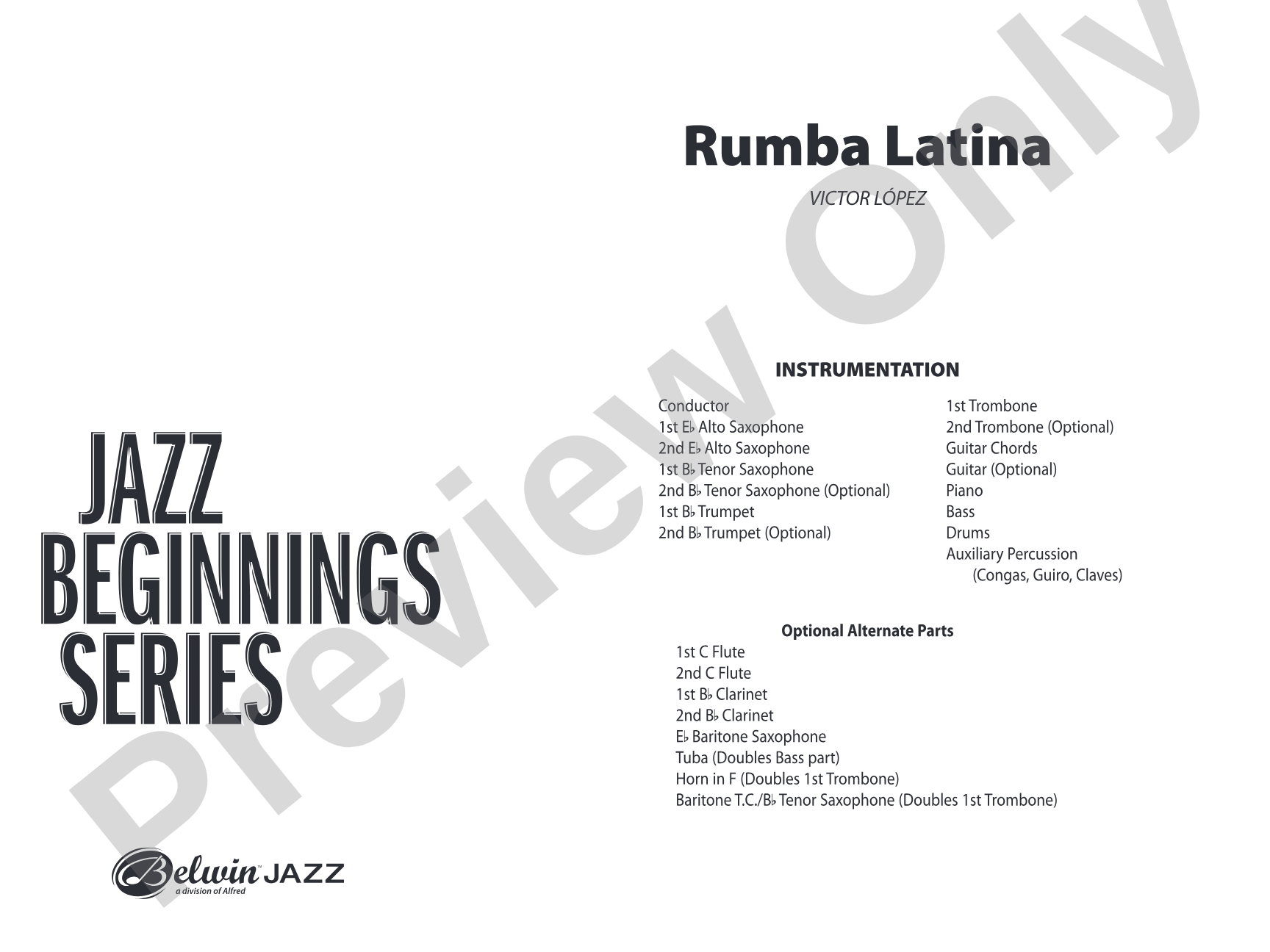 Rumba Latina: Jazz Ensemble Conductor Score & Parts