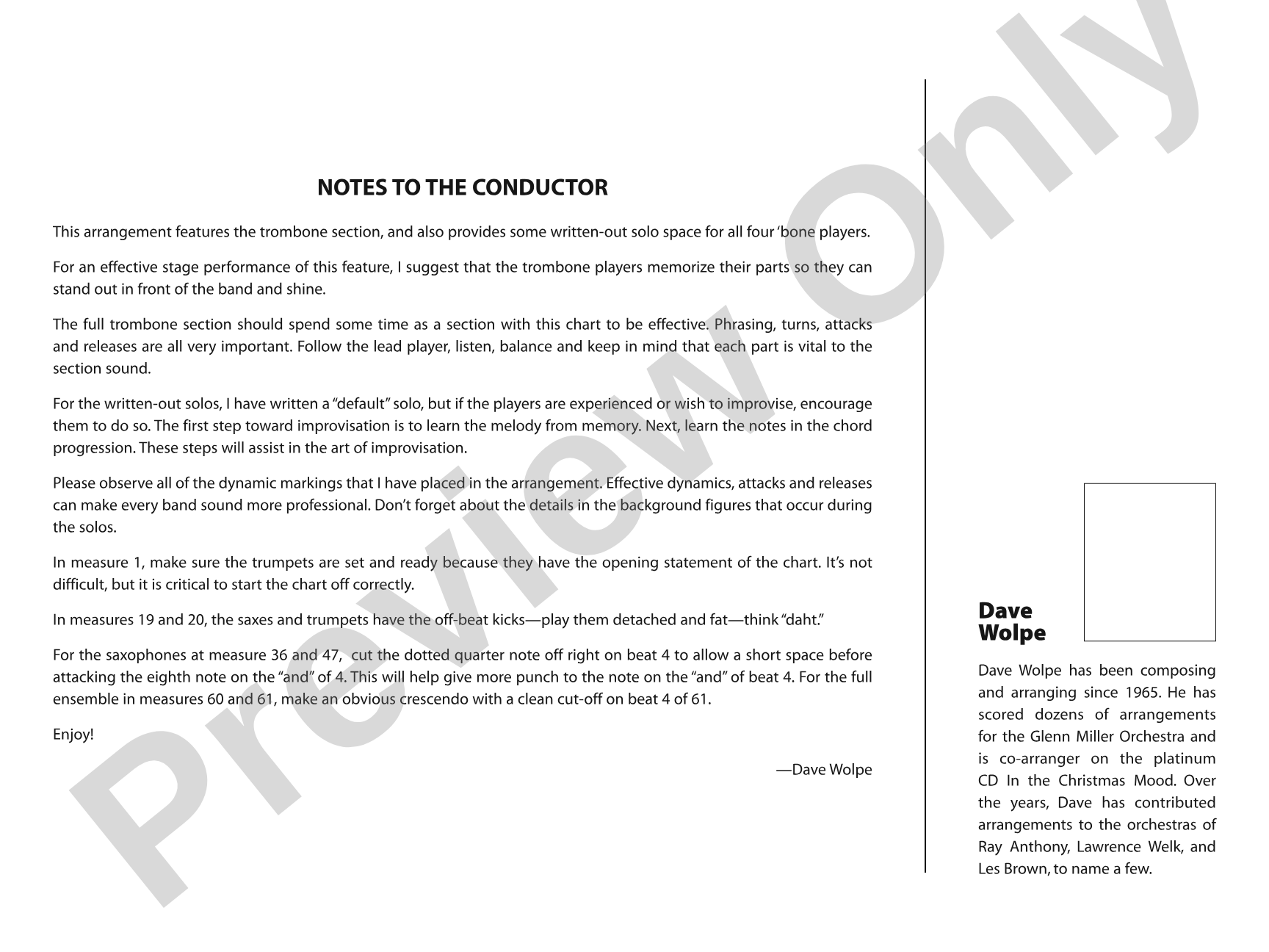 Secret Love: Jazz Ensemble Conductor Score & Parts