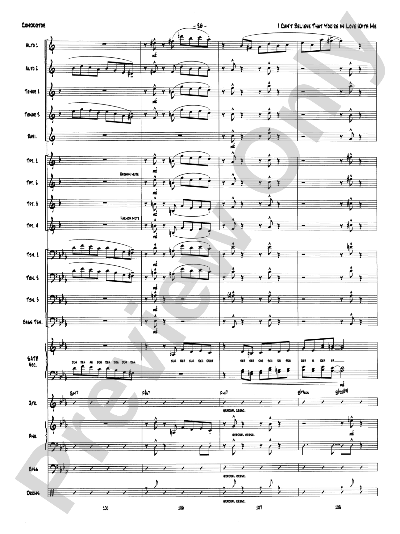 I Can't Believe That You're in Love with Me: Vocal Solo with Jazz Ensemble Conductor Score & Parts
