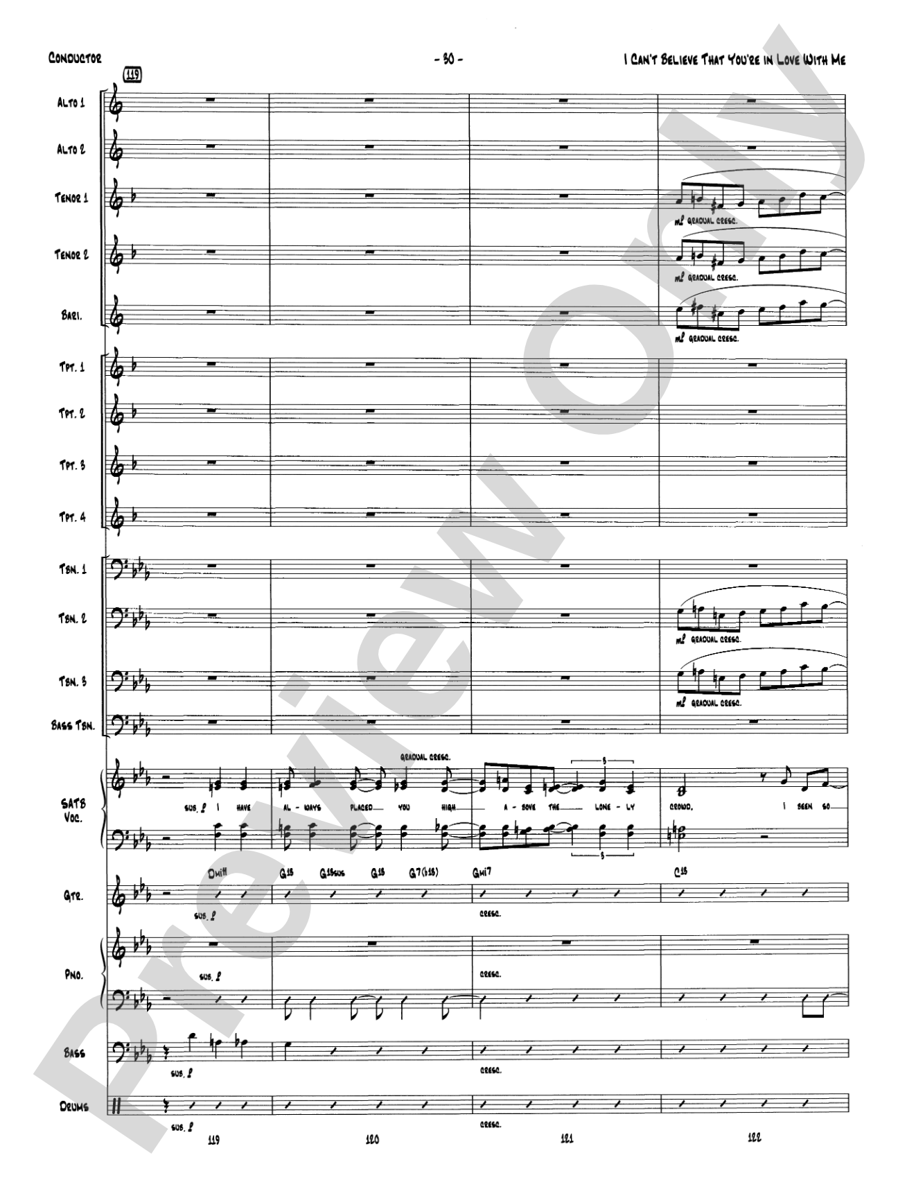 I Can't Believe That You're in Love with Me: Vocal Solo with Jazz Ensemble Conductor Score & Parts