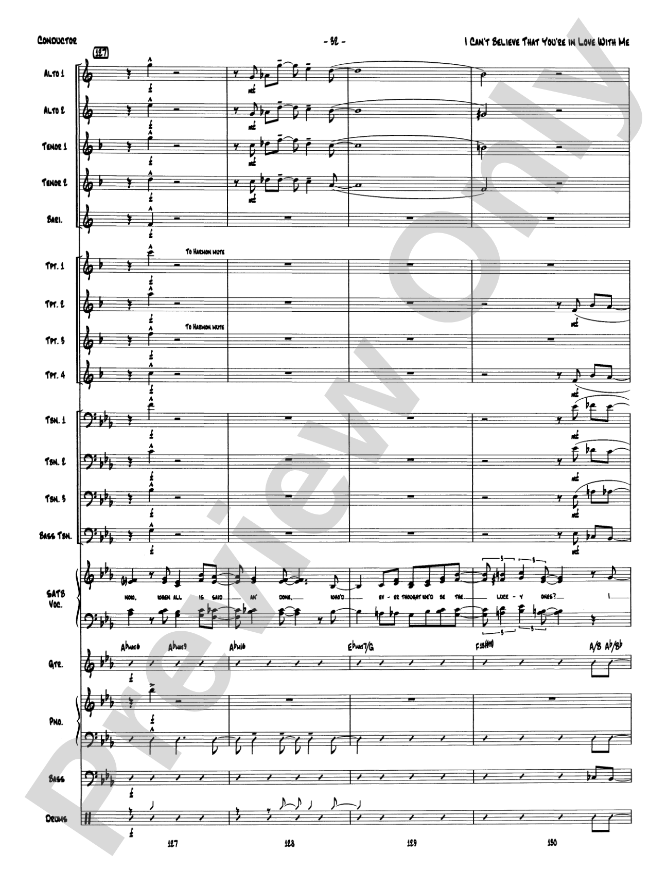 I Can't Believe That You're in Love with Me: Vocal Solo with Jazz Ensemble Conductor Score & Parts