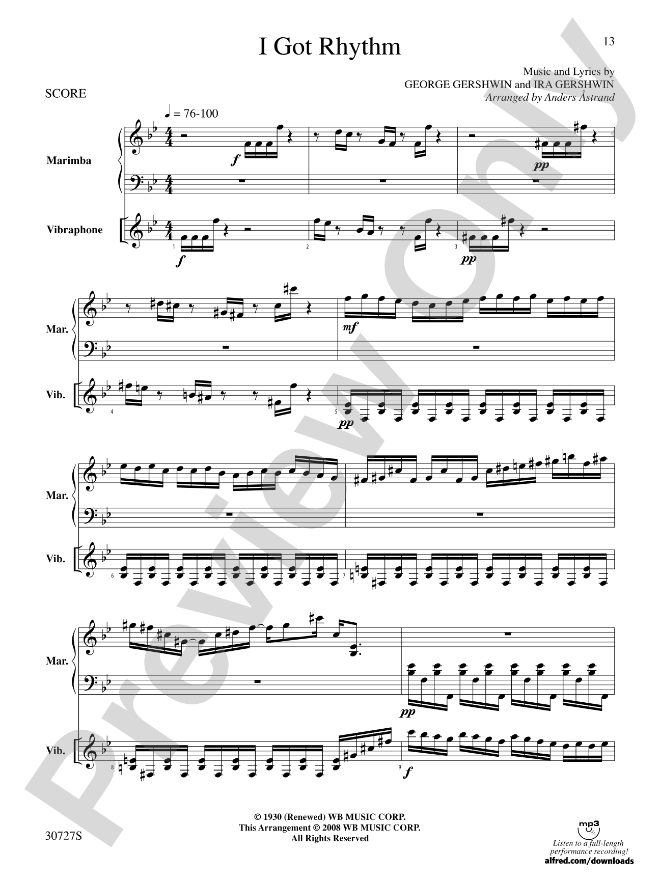 The Gershwin Mallet Collection: Mallet Instrument Book