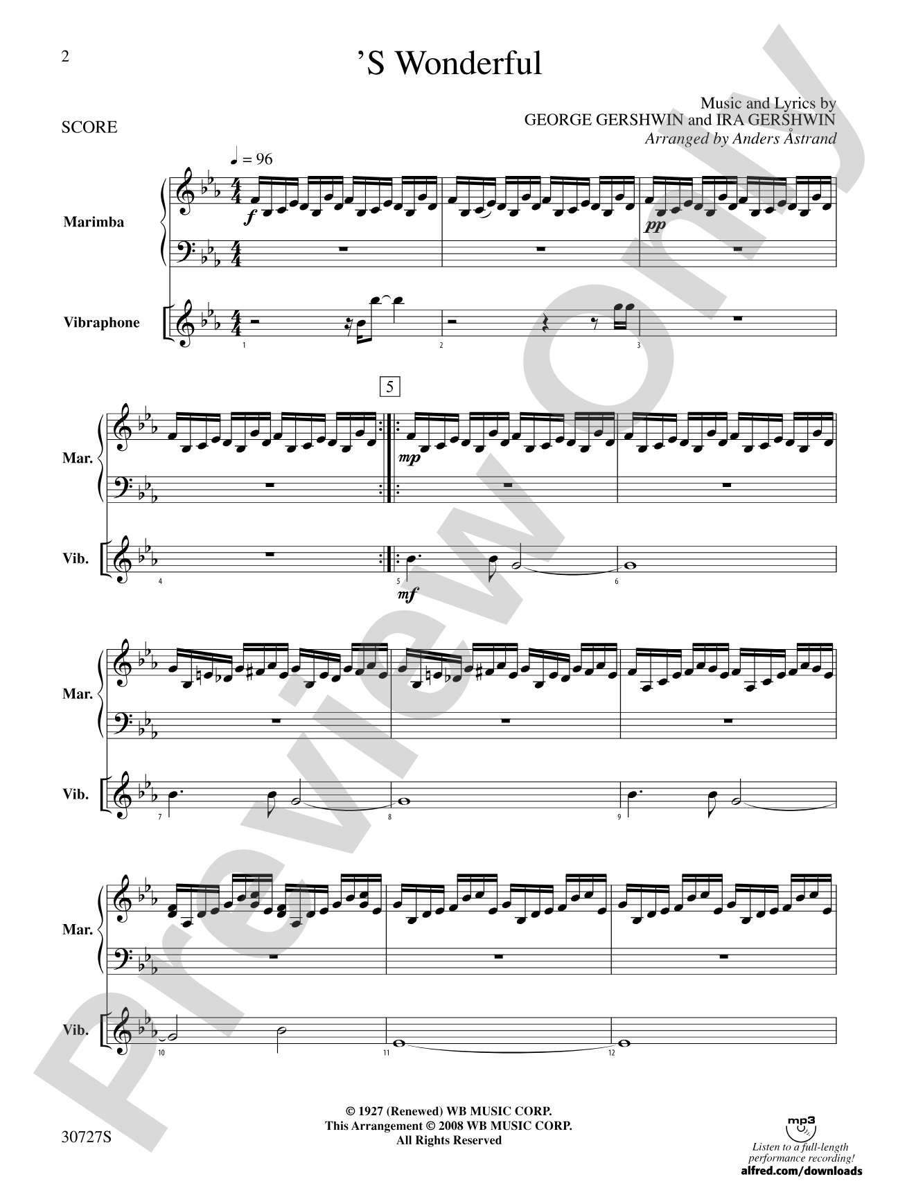 The Gershwin Mallet Collection: Mallet Instrument Book