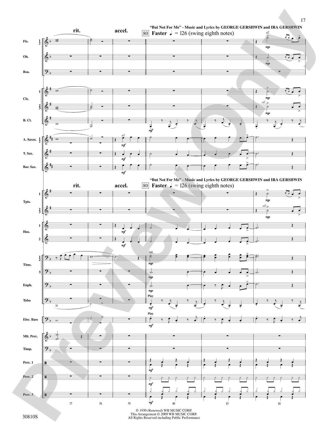 A Tribute to Gershwin: Concert Band Conductor Score & Parts